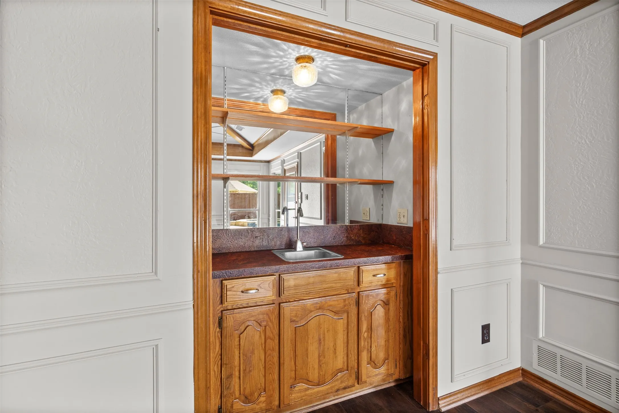 Wet bar in the den