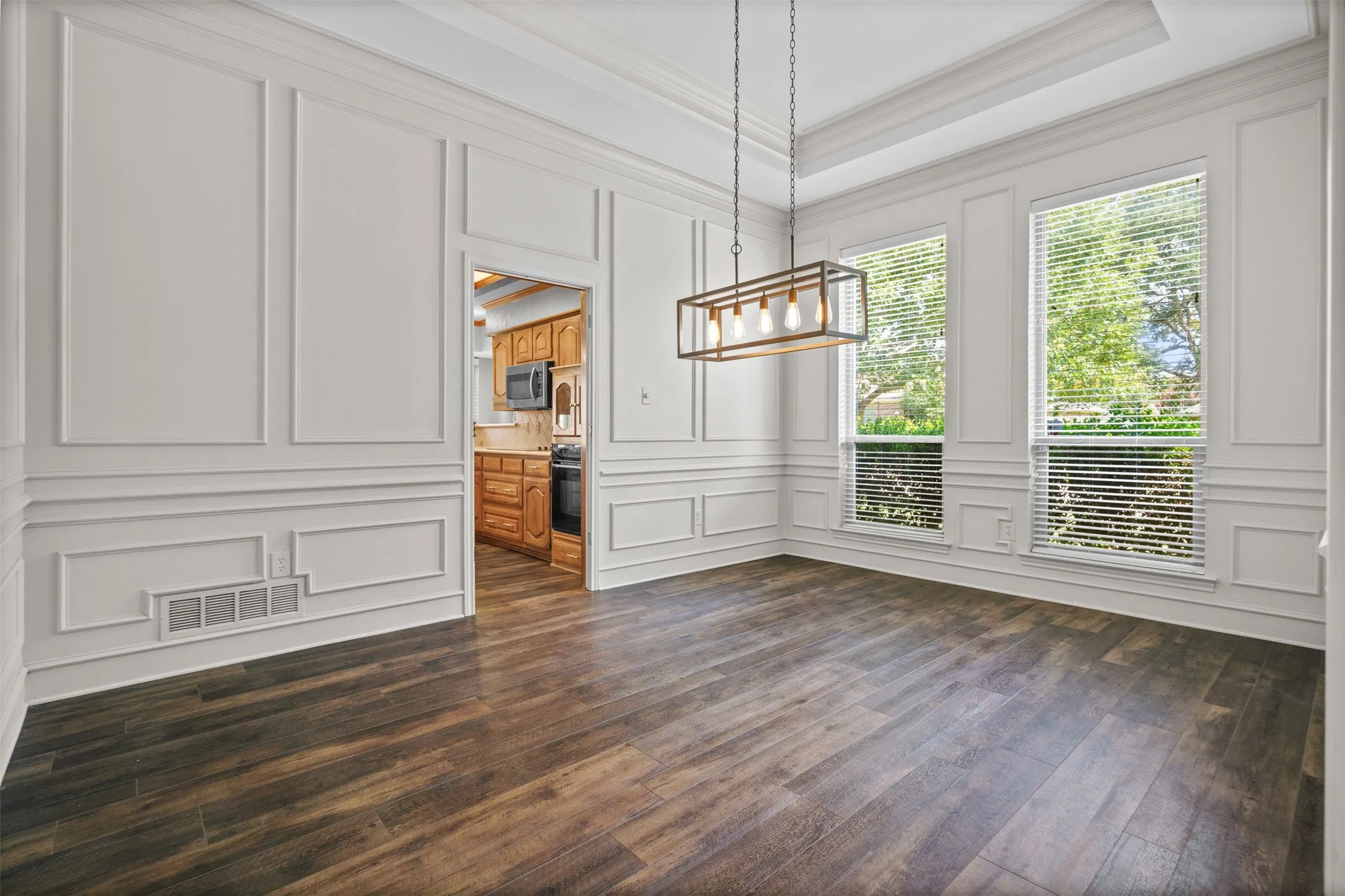 Formal Dining Room with high ceilings