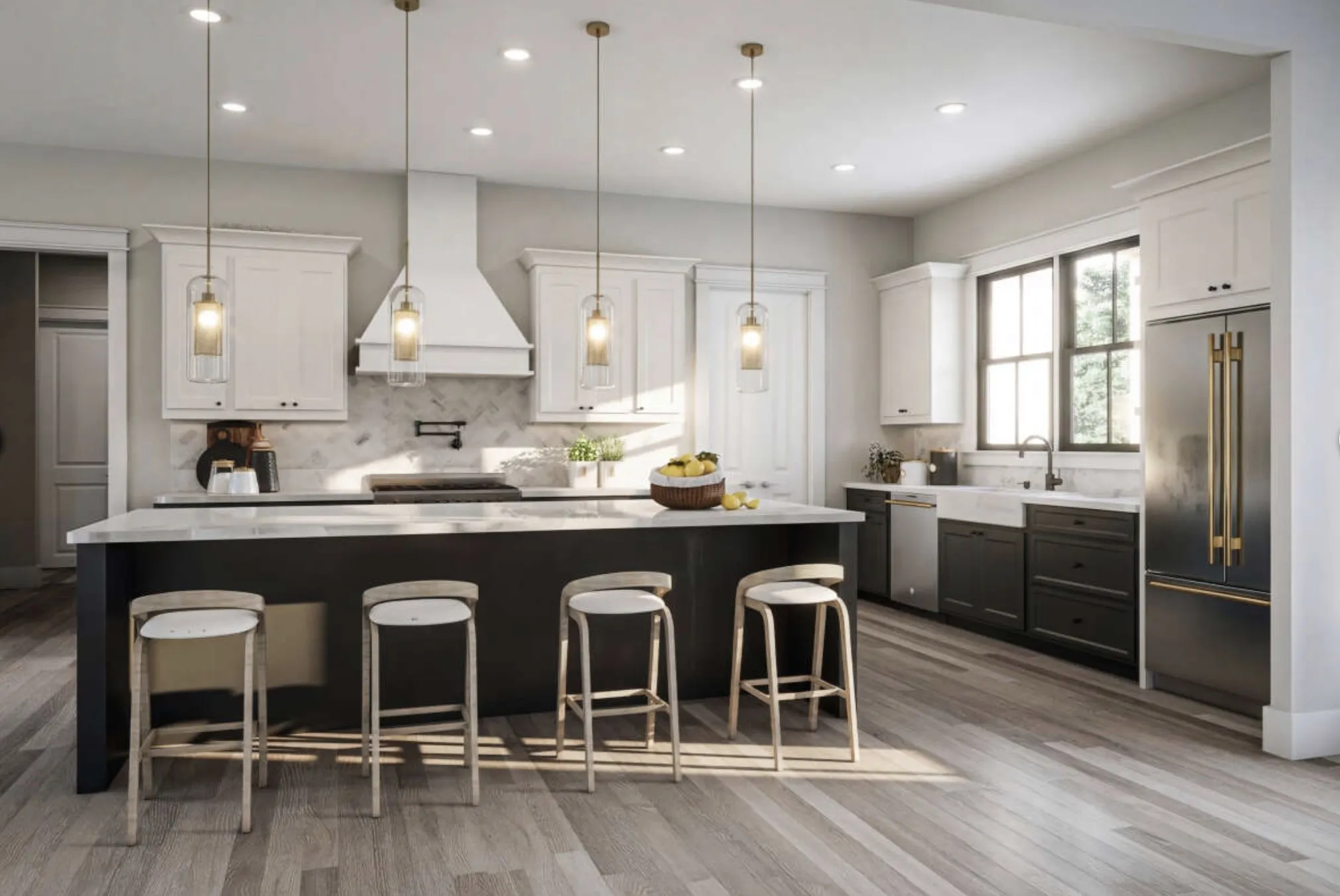 Representative rendering of the proposed home. Actual finishes, colors, and details may vary.