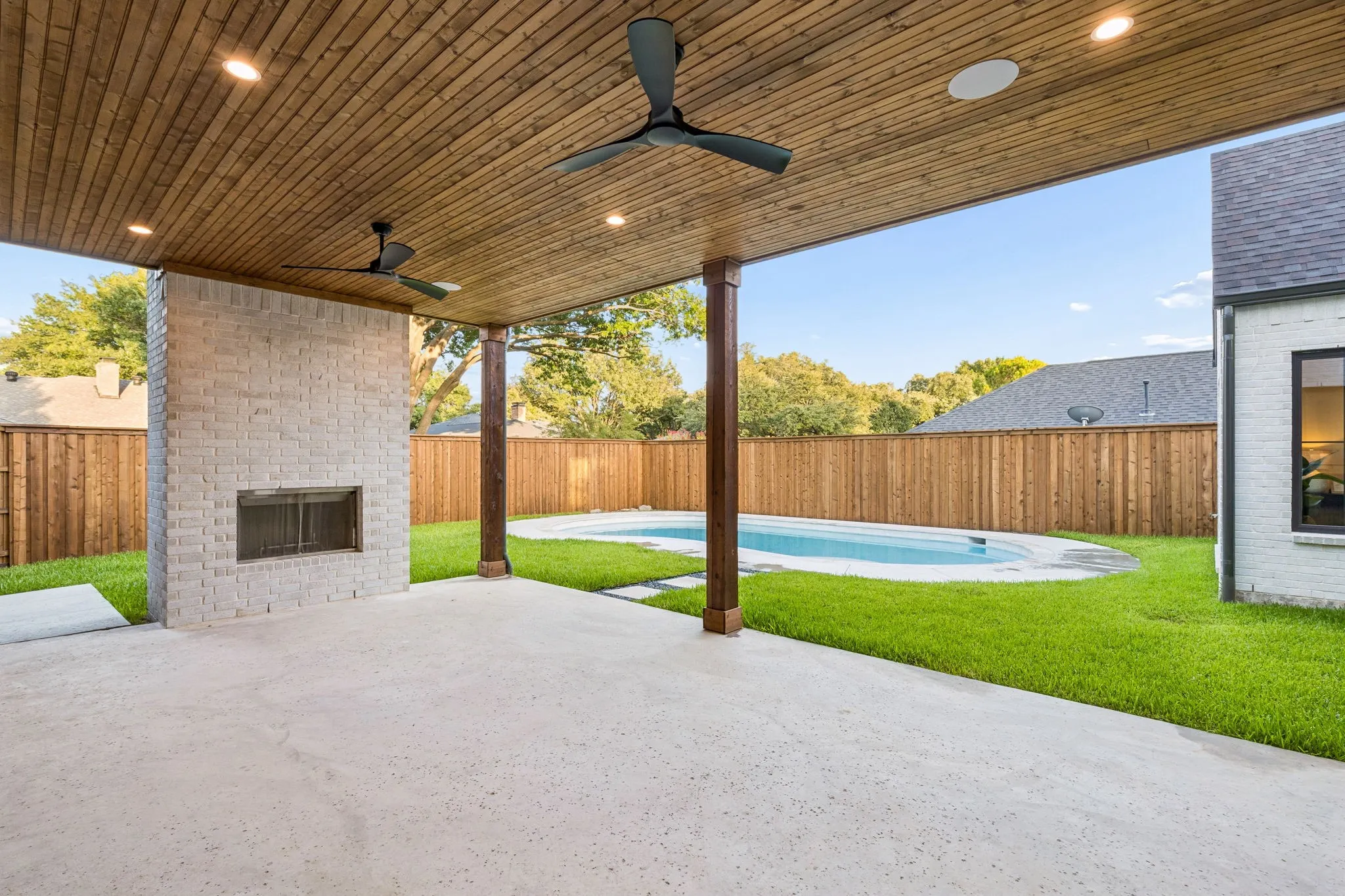 Covered backyard patio