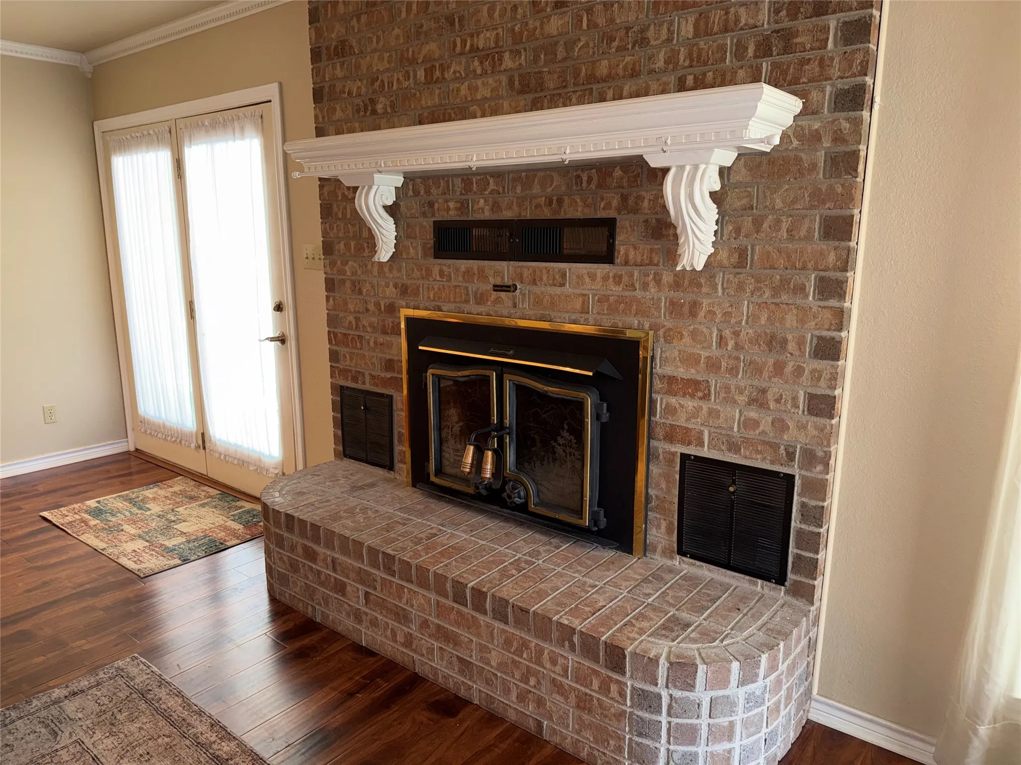 Wood burning fireplace insert