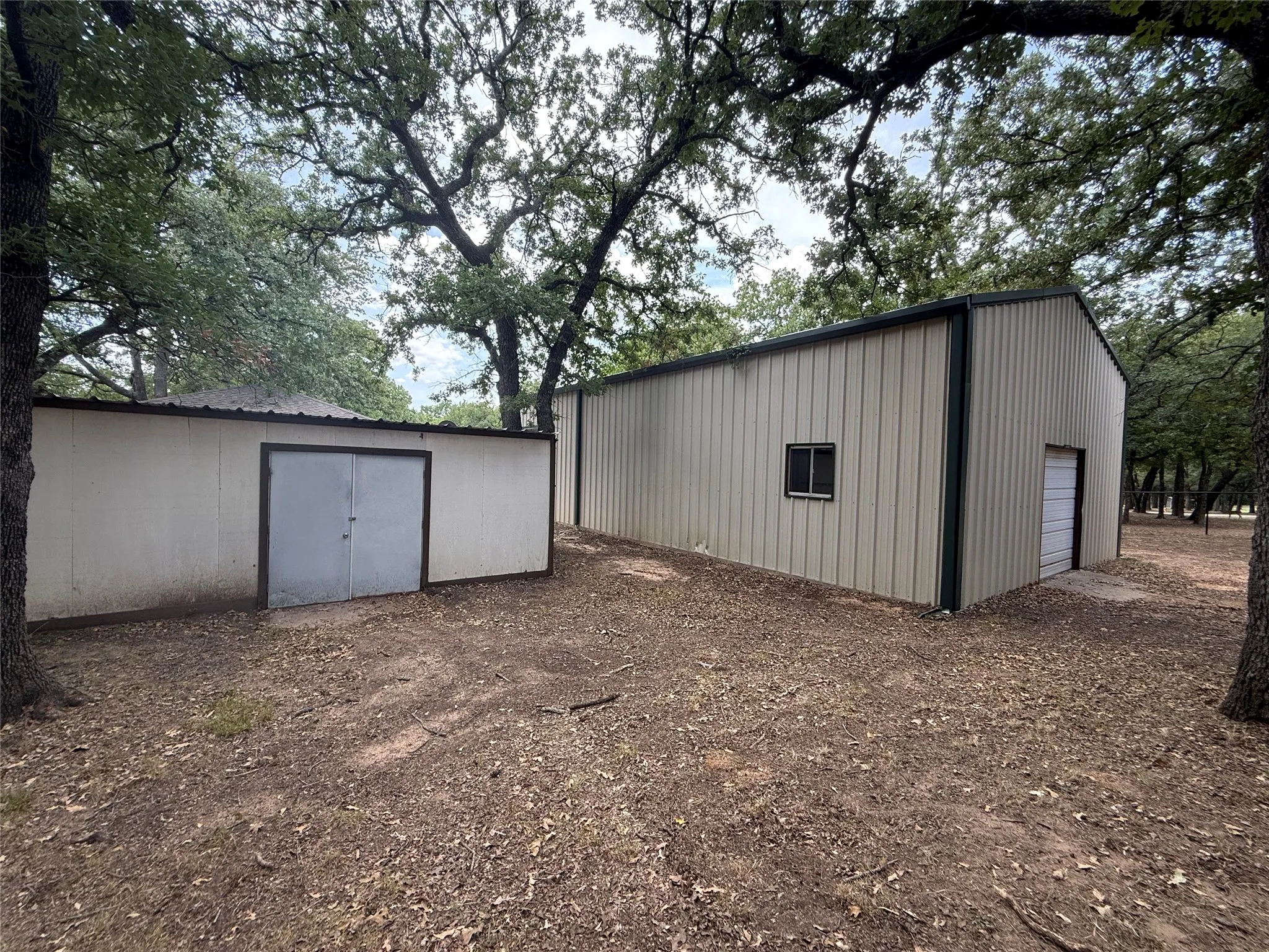 Storage shed and back of workshop