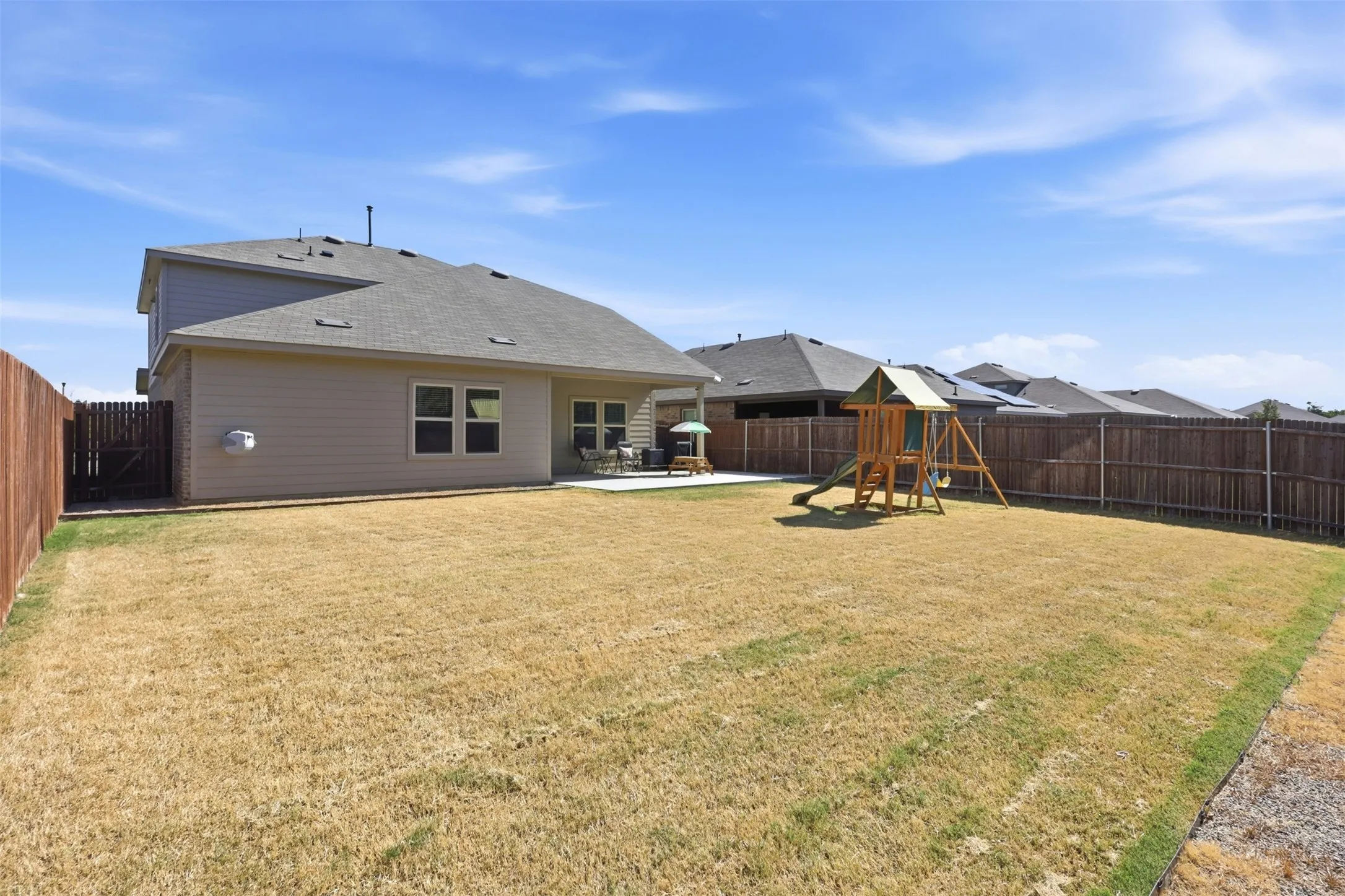 Expansive backyard