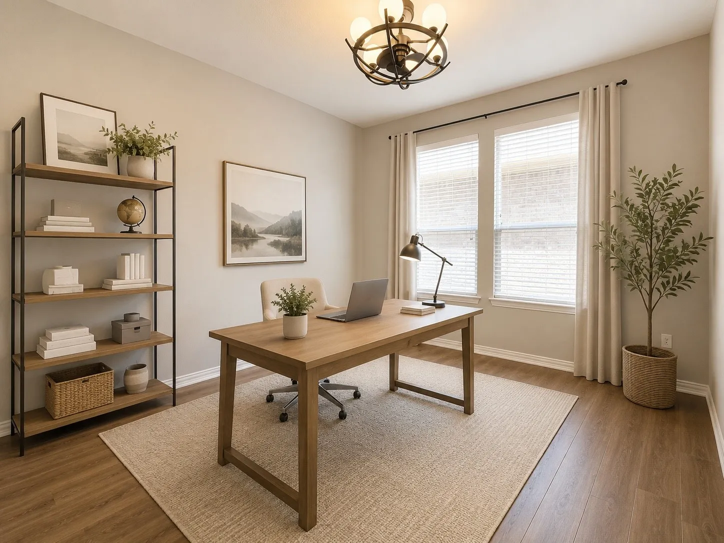 Dedicated room featuring wood-finish flooring and neutral wall tones