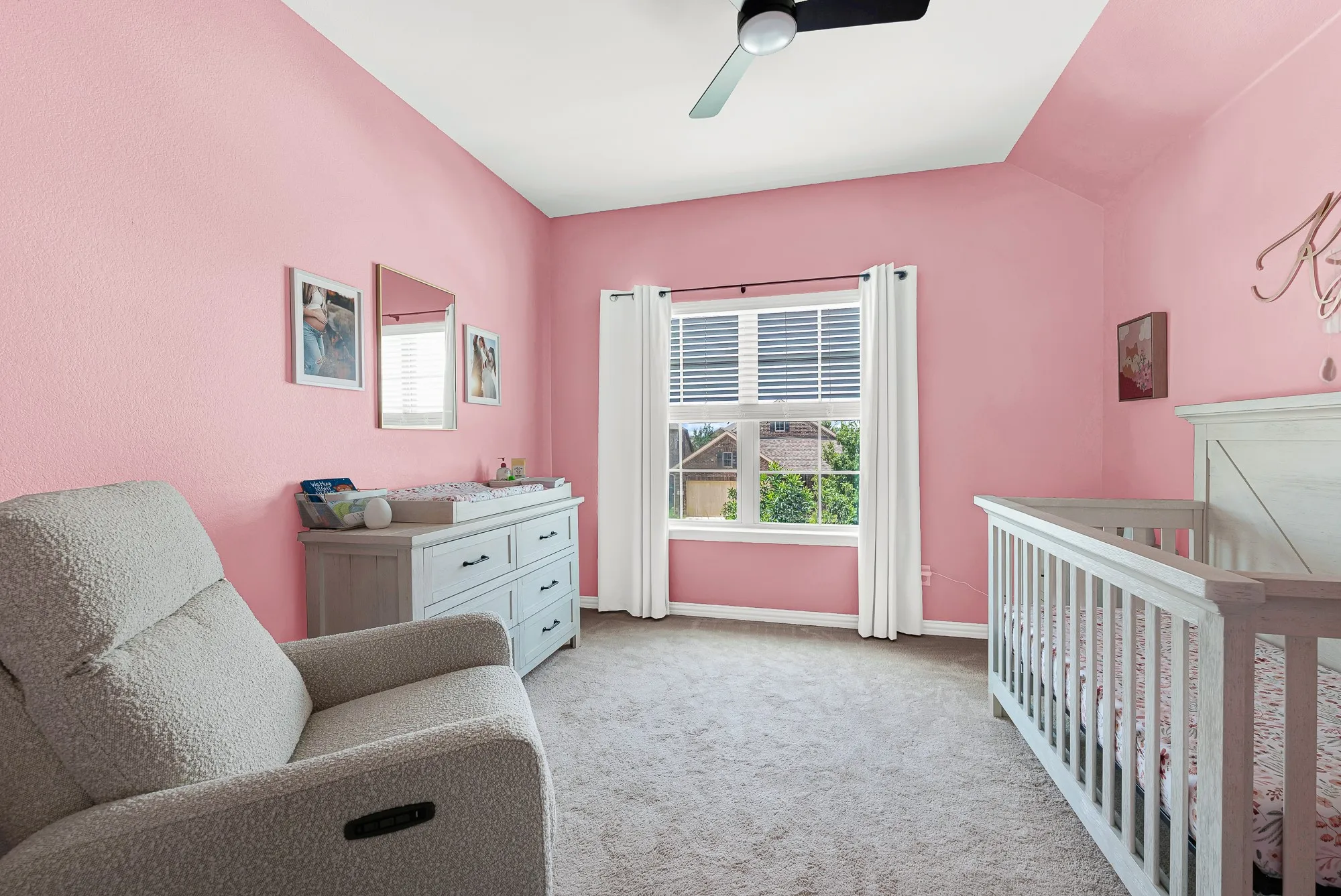 Textured walls with a vaulted ceiling