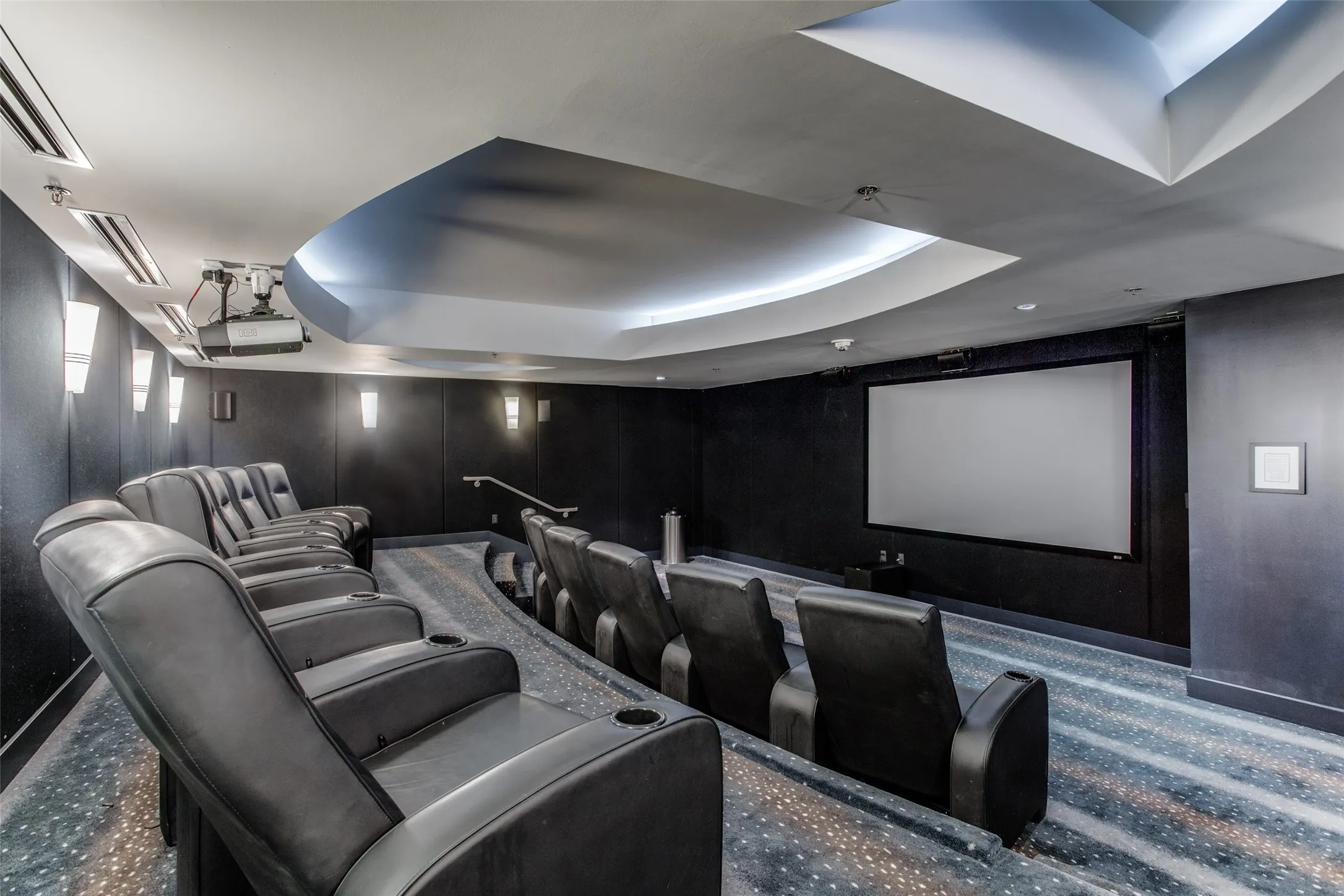 Building theater is located on the mezzanine level