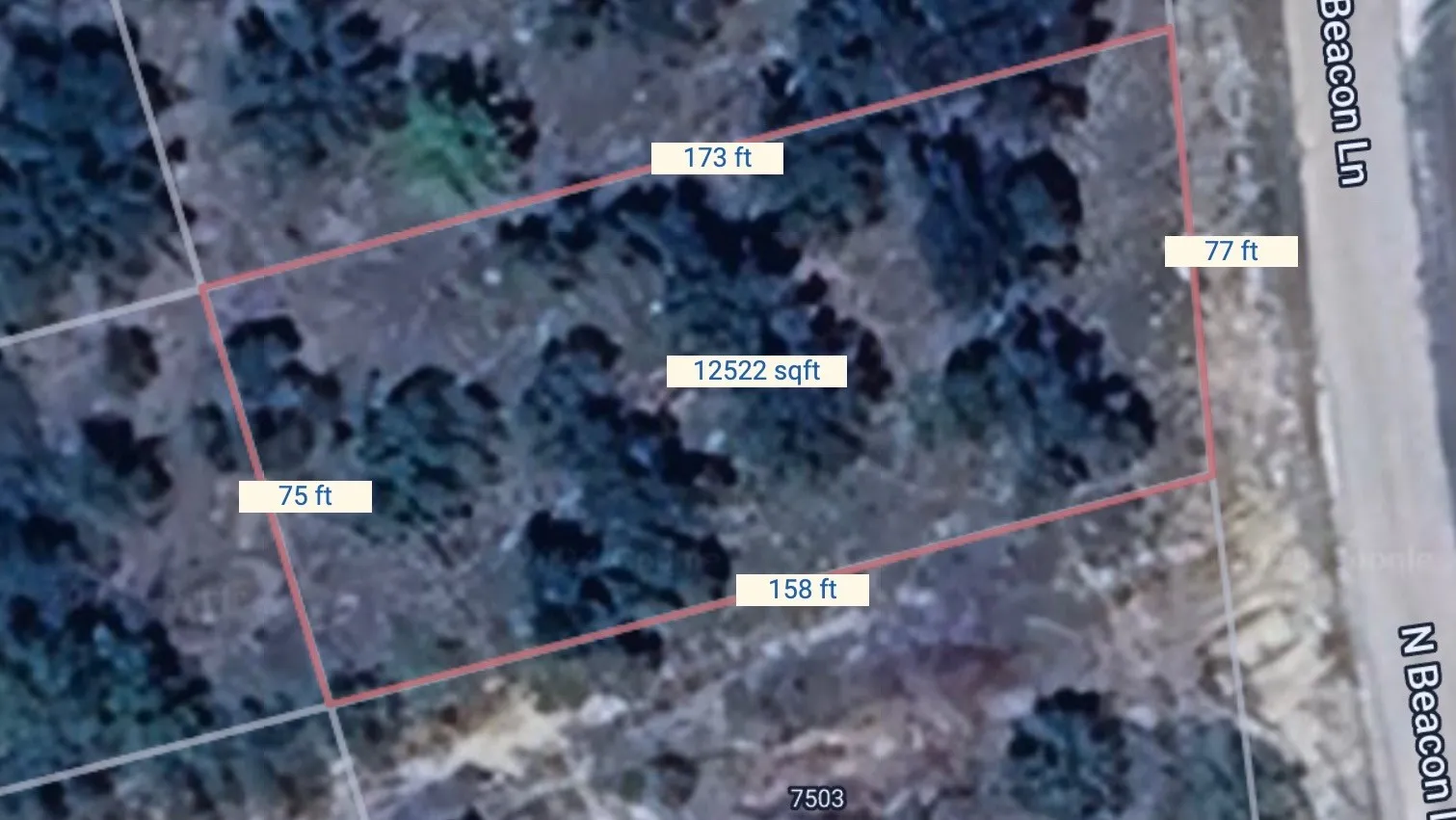 Plat Map. Illustrating the property's boundary dimensions and total area