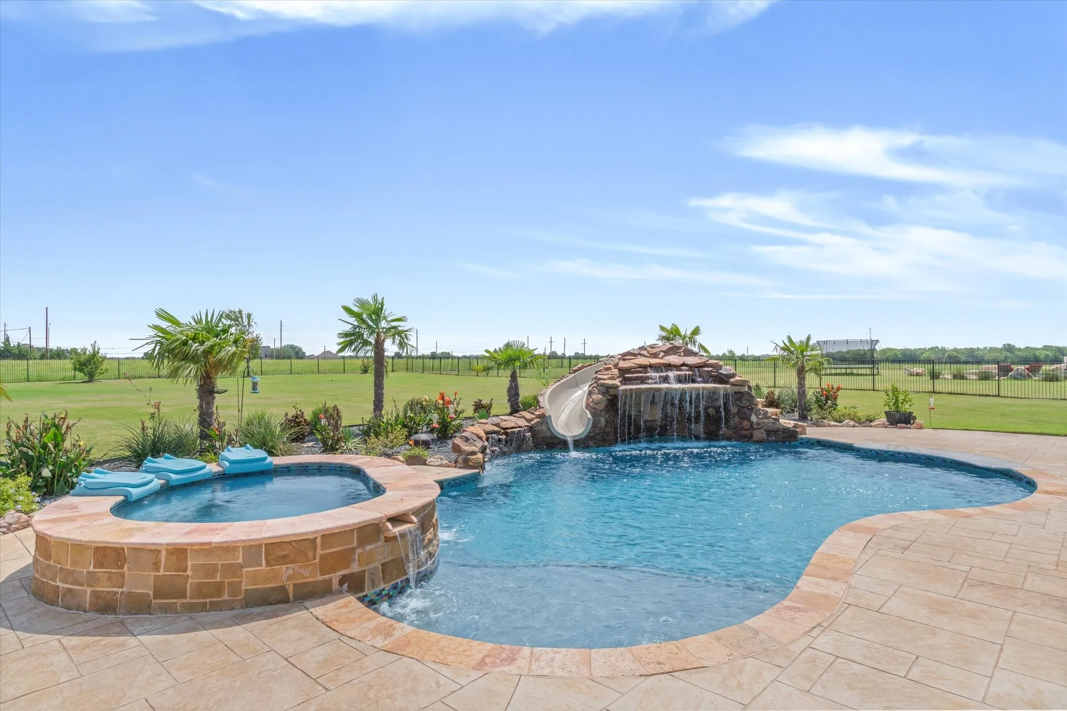 Heated saltwater pool at 413 Cattle Barron Drive, Rockwall, Tx, Rockwall County, Chisholm Crossing