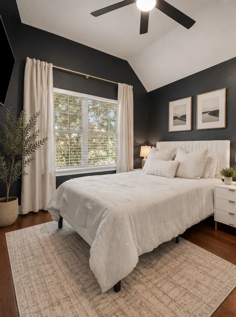 Bedroom #2 at 413 Cattle Barron Drive, Rockwall, Tx, Rockwall County, Chisholm Crossing. Virtual staging utilized.