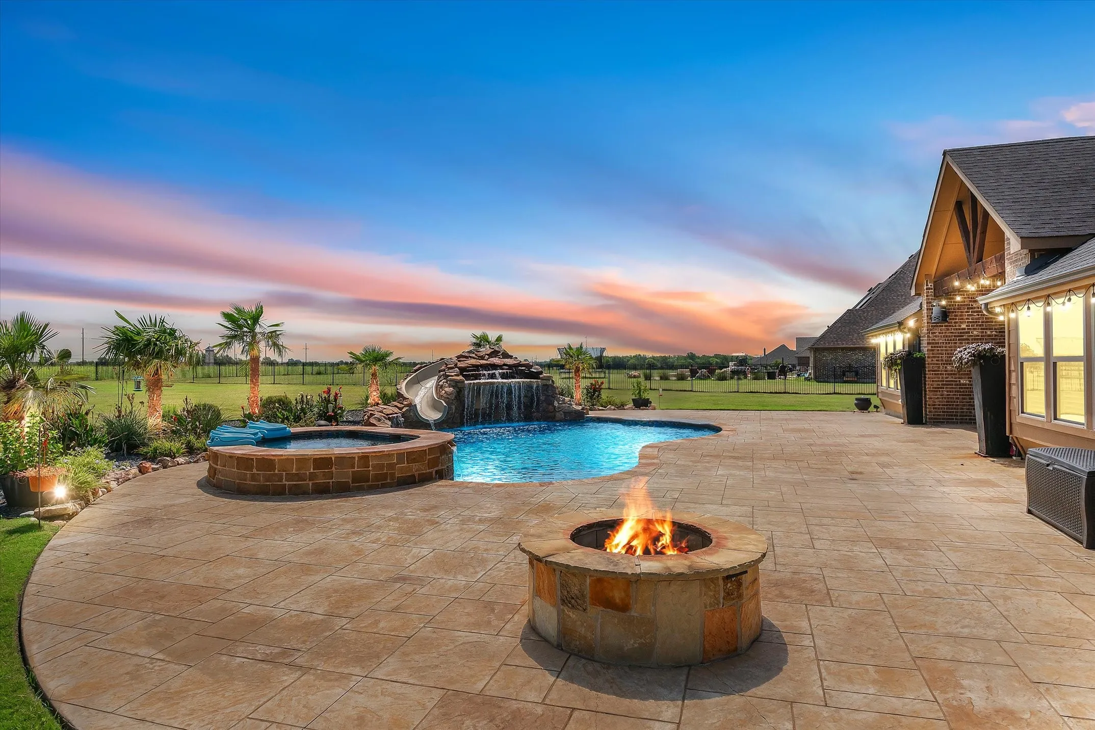 Heated saltwater pool at 413 Cattle Barron Drive, Rockwall, Tx, Rockwall County, Chisholm Crossing