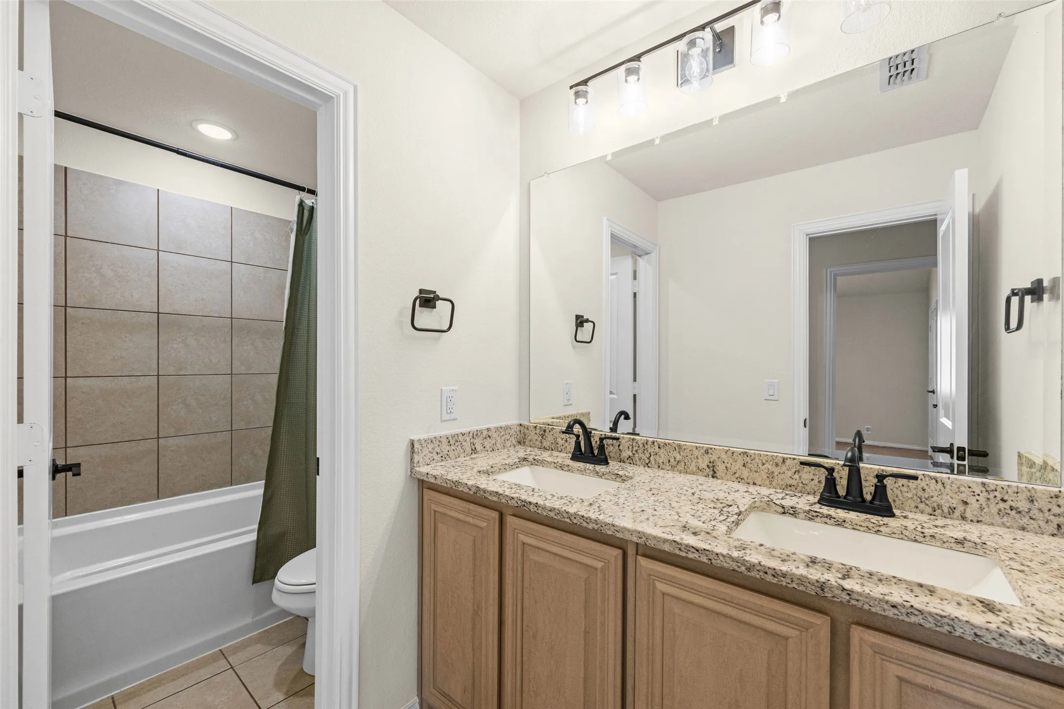 Hall bathroom near bedrooms 4 and 5