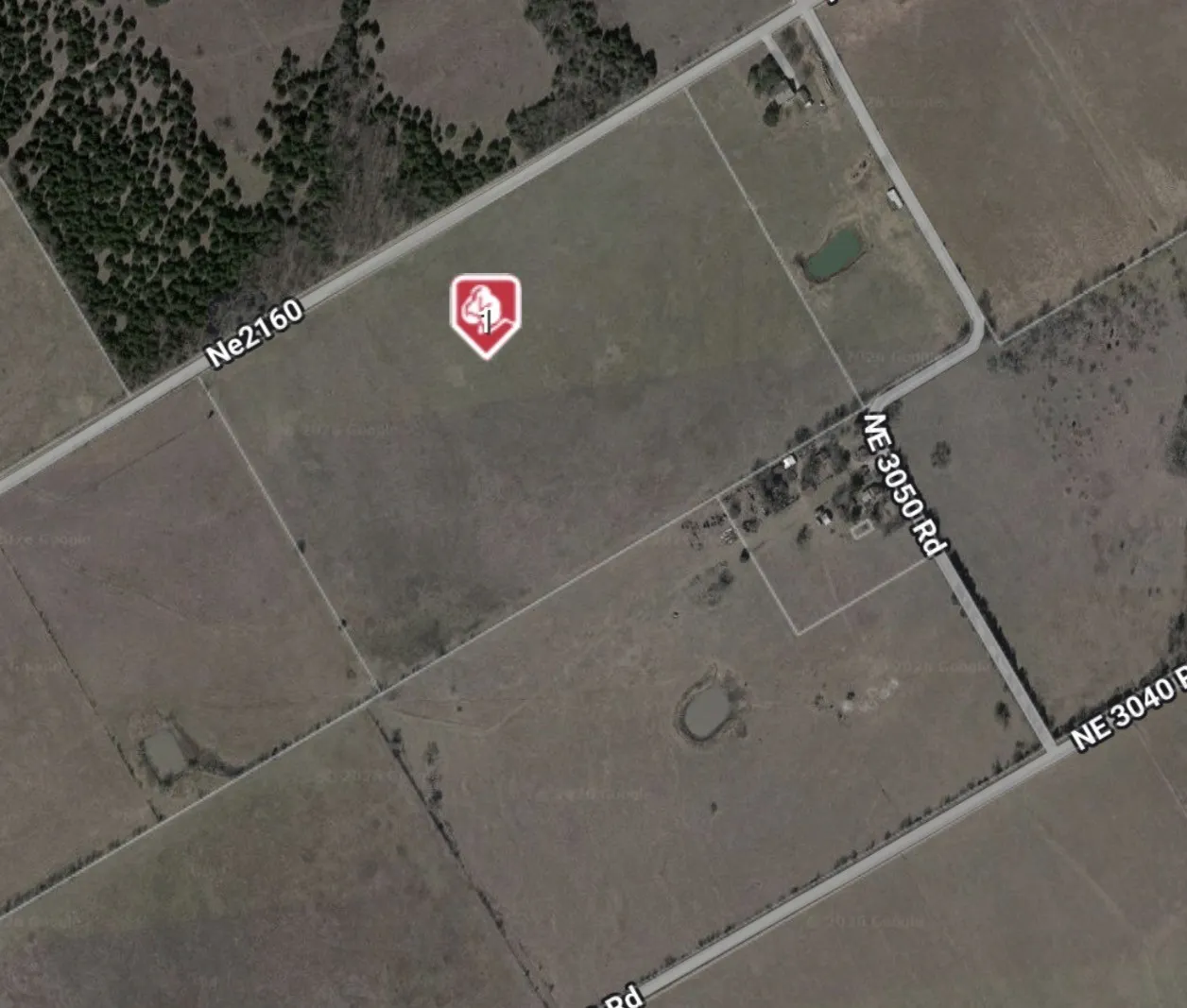 Aerial Property Map. Displaying the property's boundaries and surrounding roads