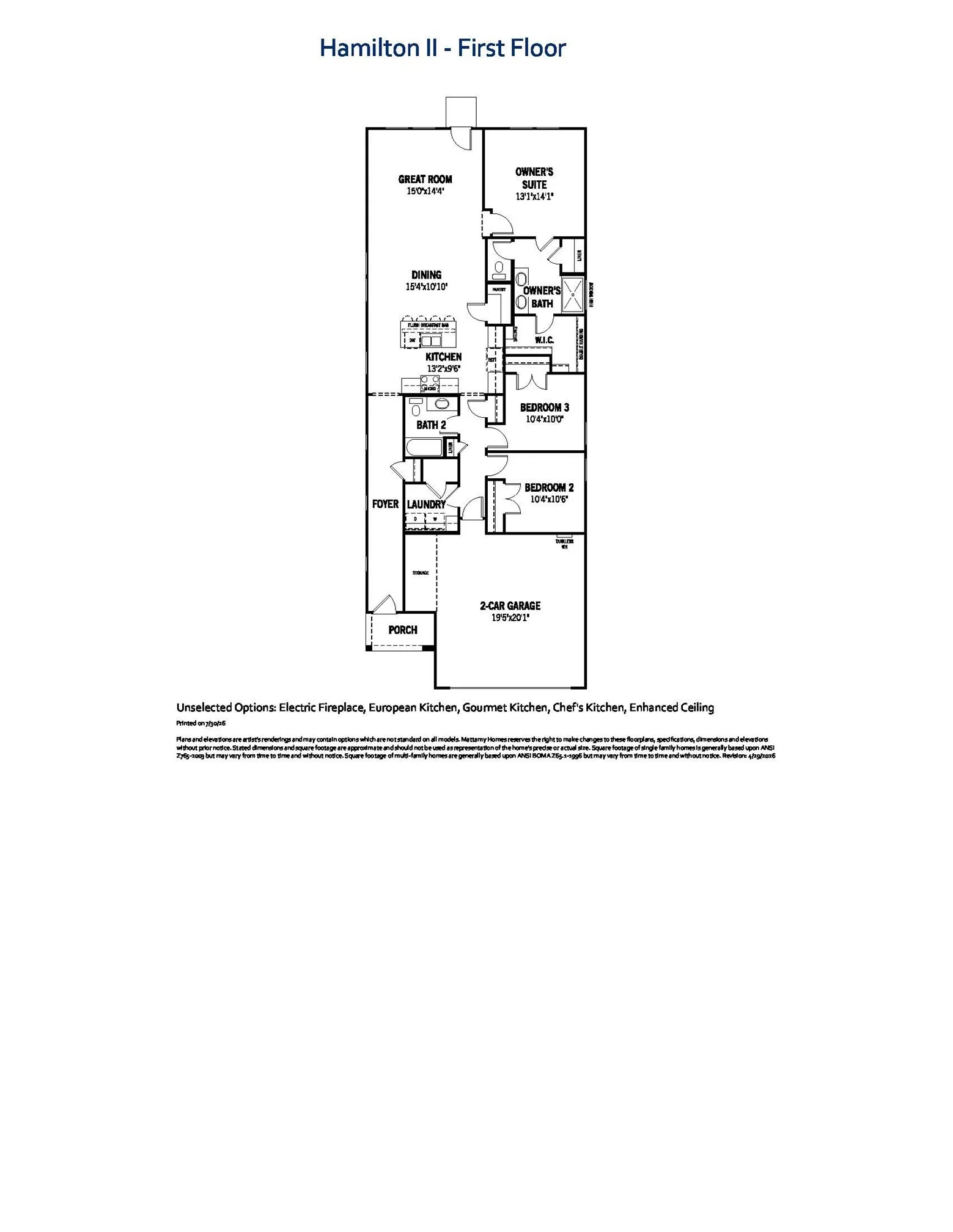Hamilton II - Floor Plan