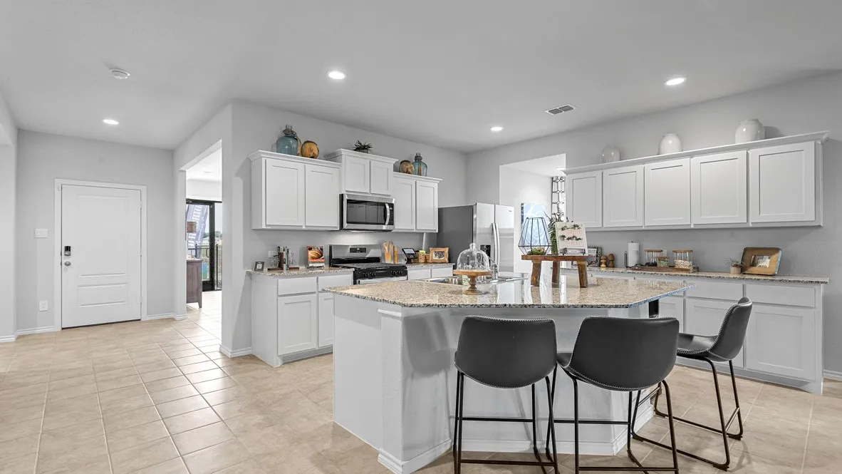 Kitchen - All Home and community information, including pricing, included features, terms, availability and amenities, are subject to change at any time without notice or obligation. All Drawings, pictures, photographs, video, square footages, floor plans, elevations, features, colors and sizes are approximate for illustration purposes only and will vary from the homes as built.
