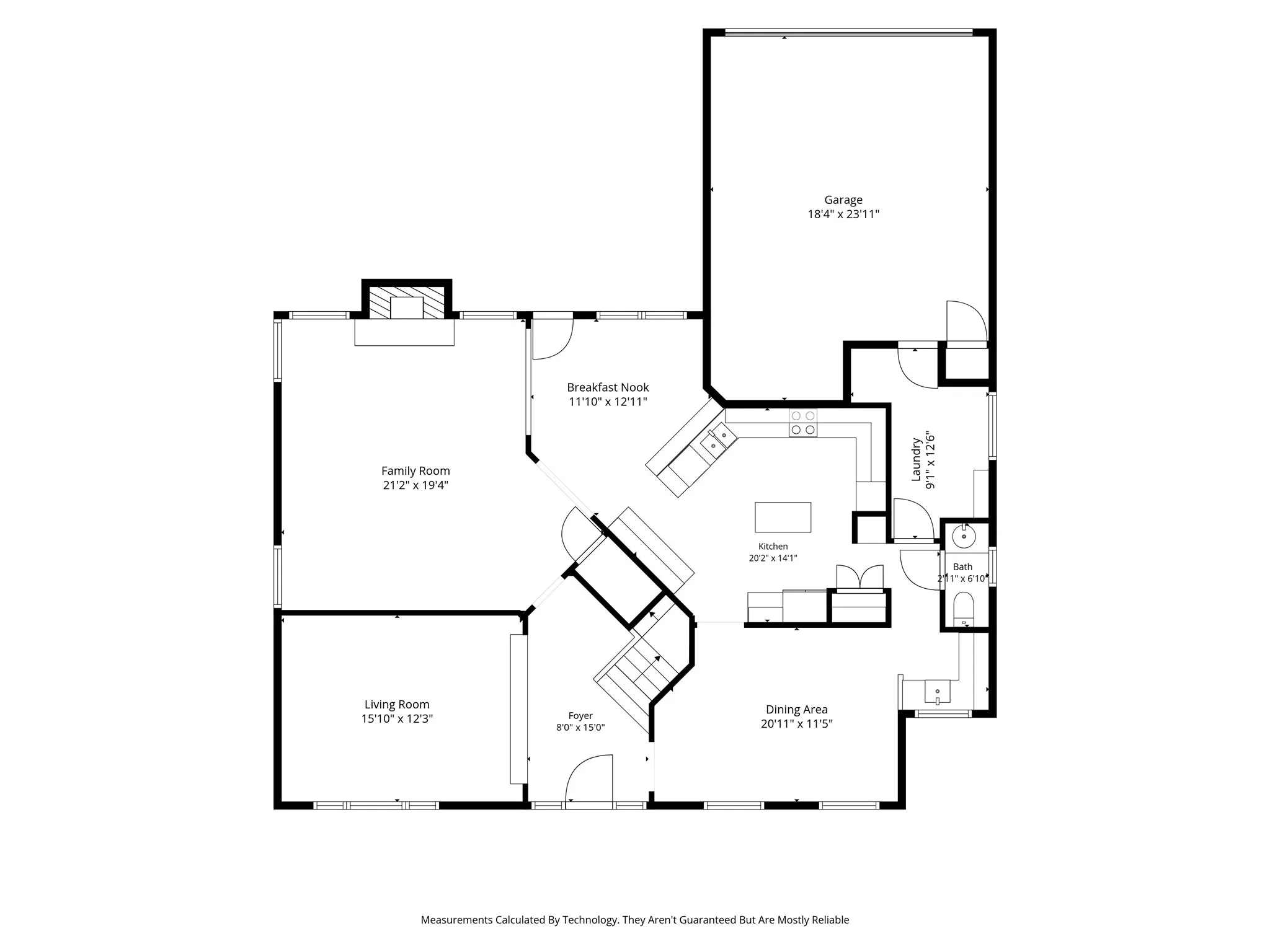 Lower level. Notice the extension in the garage for a work space or appliances.
