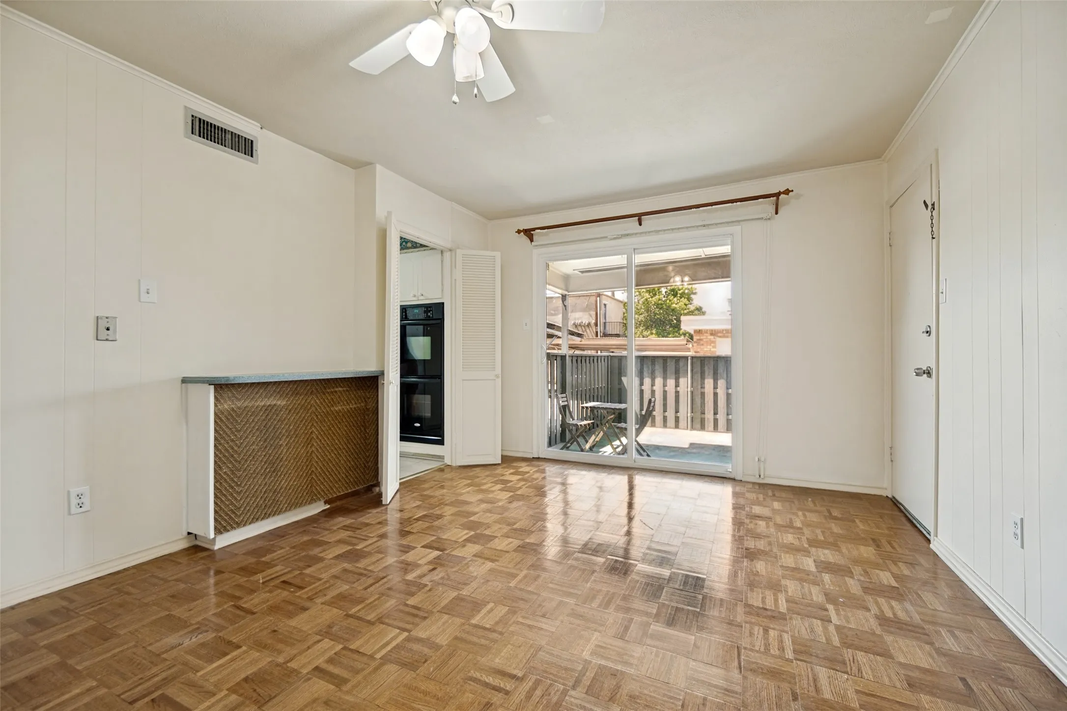 Converted this area to third bedroom, or second living area