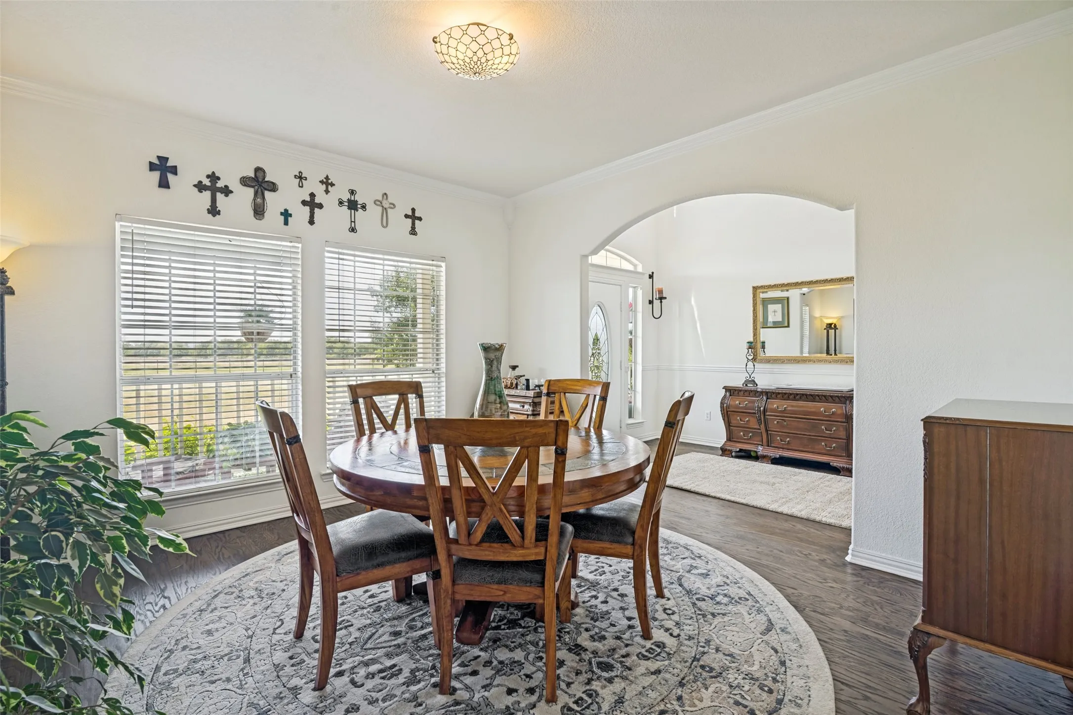 Dining room with so much natural light and right off the kitchen.