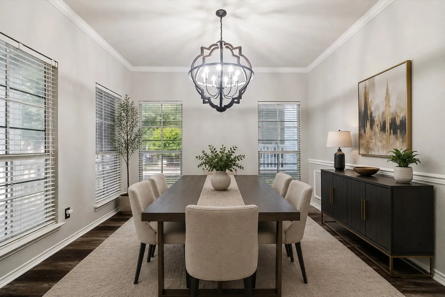 Virtually Staged Dining Area