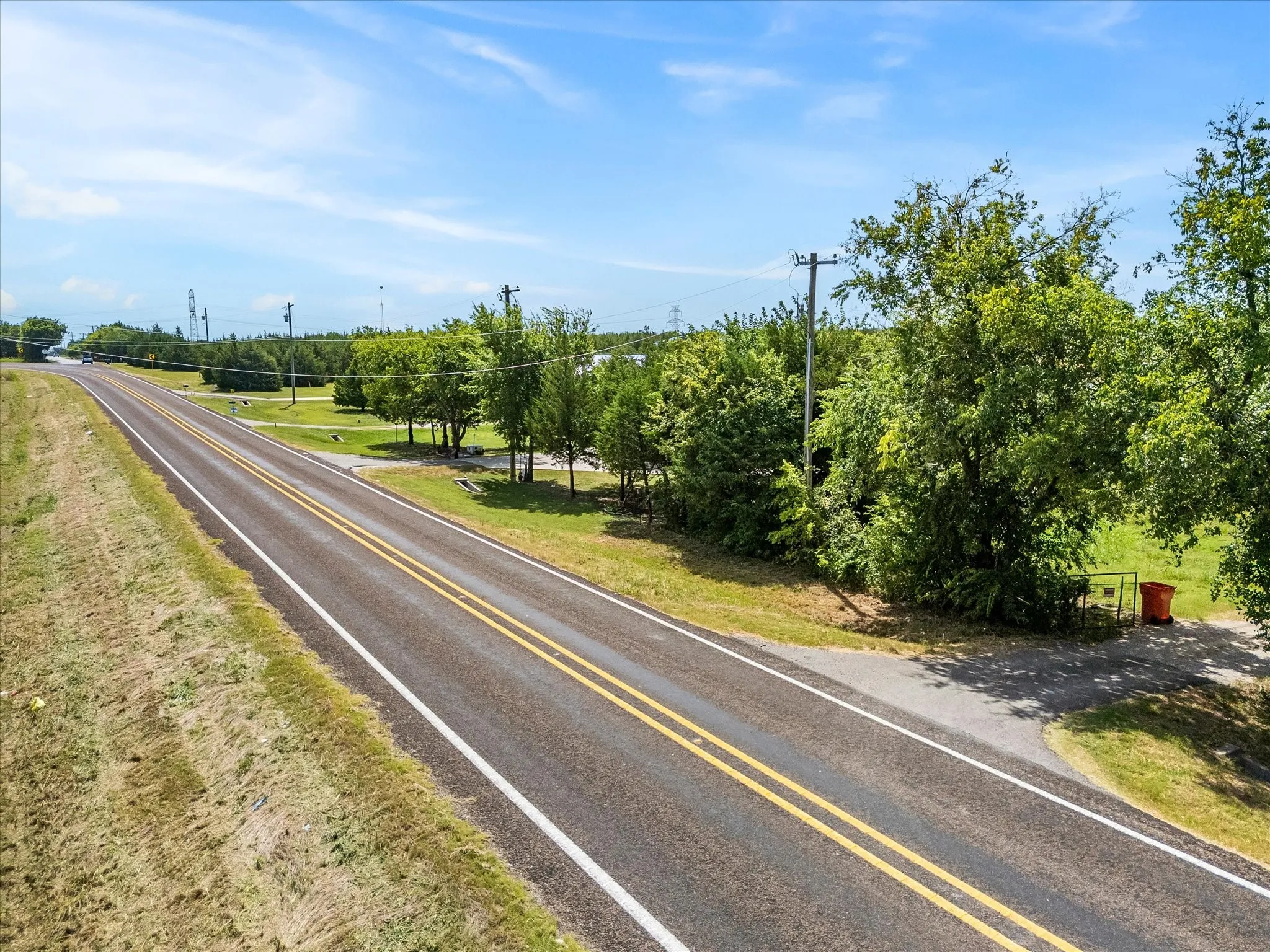 Driveway entrance - FM-2194 looking East.