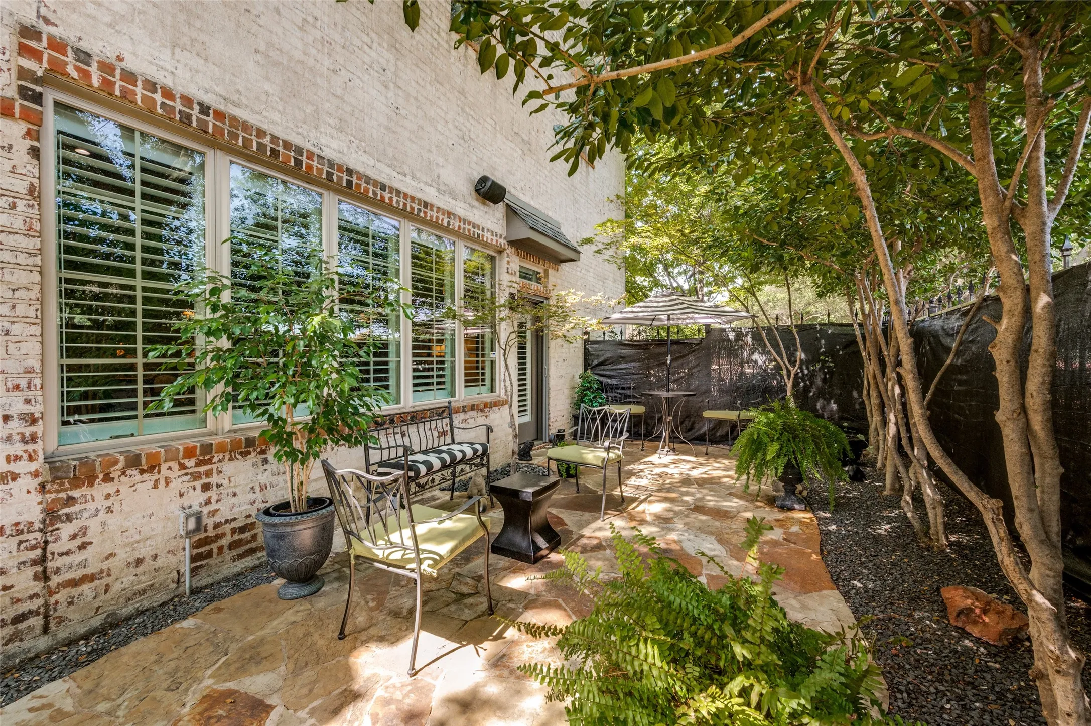 Nicely shaded retreat.