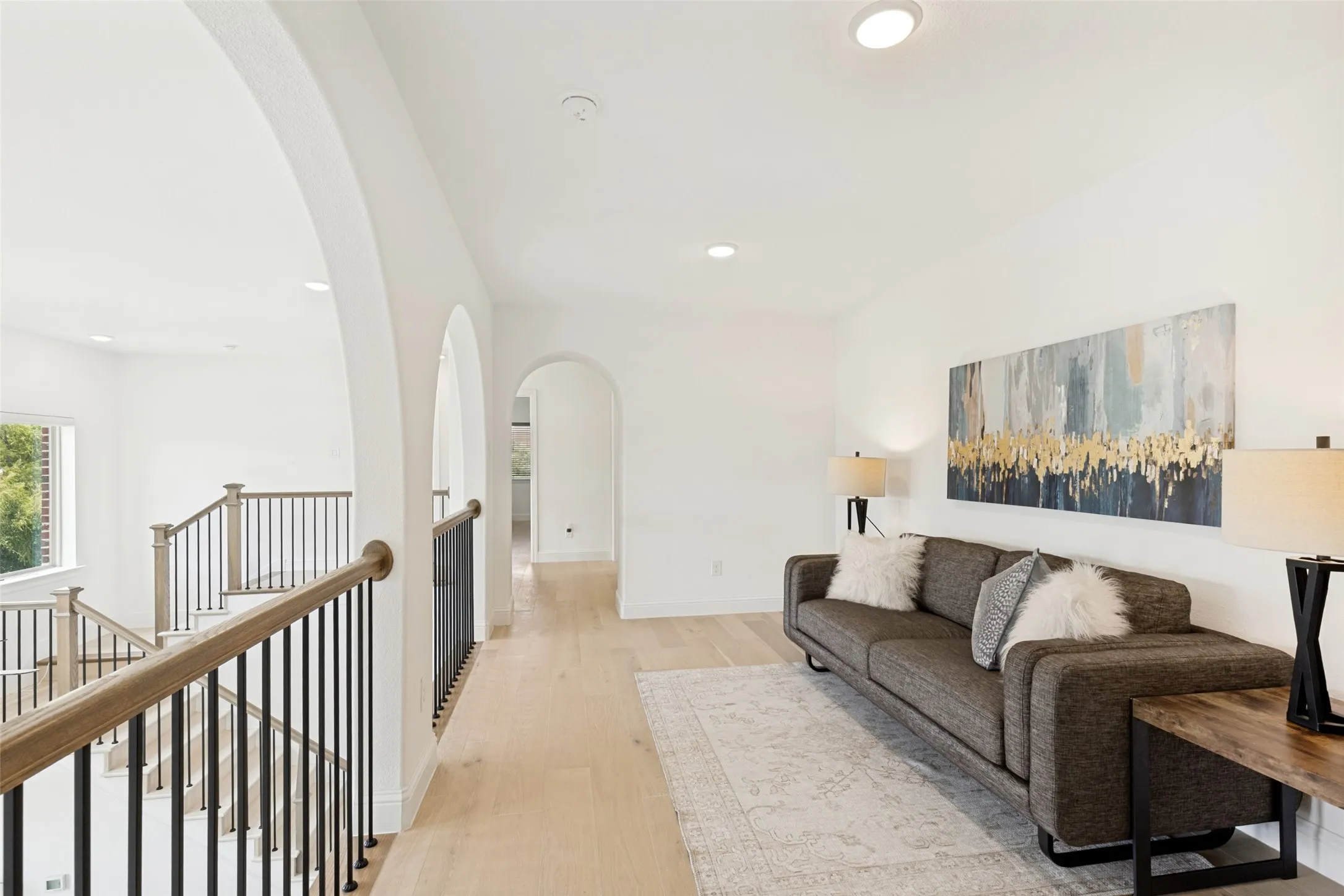 Flex space with potential to be your favorite place to read, workout, study, play space or additional living area.
