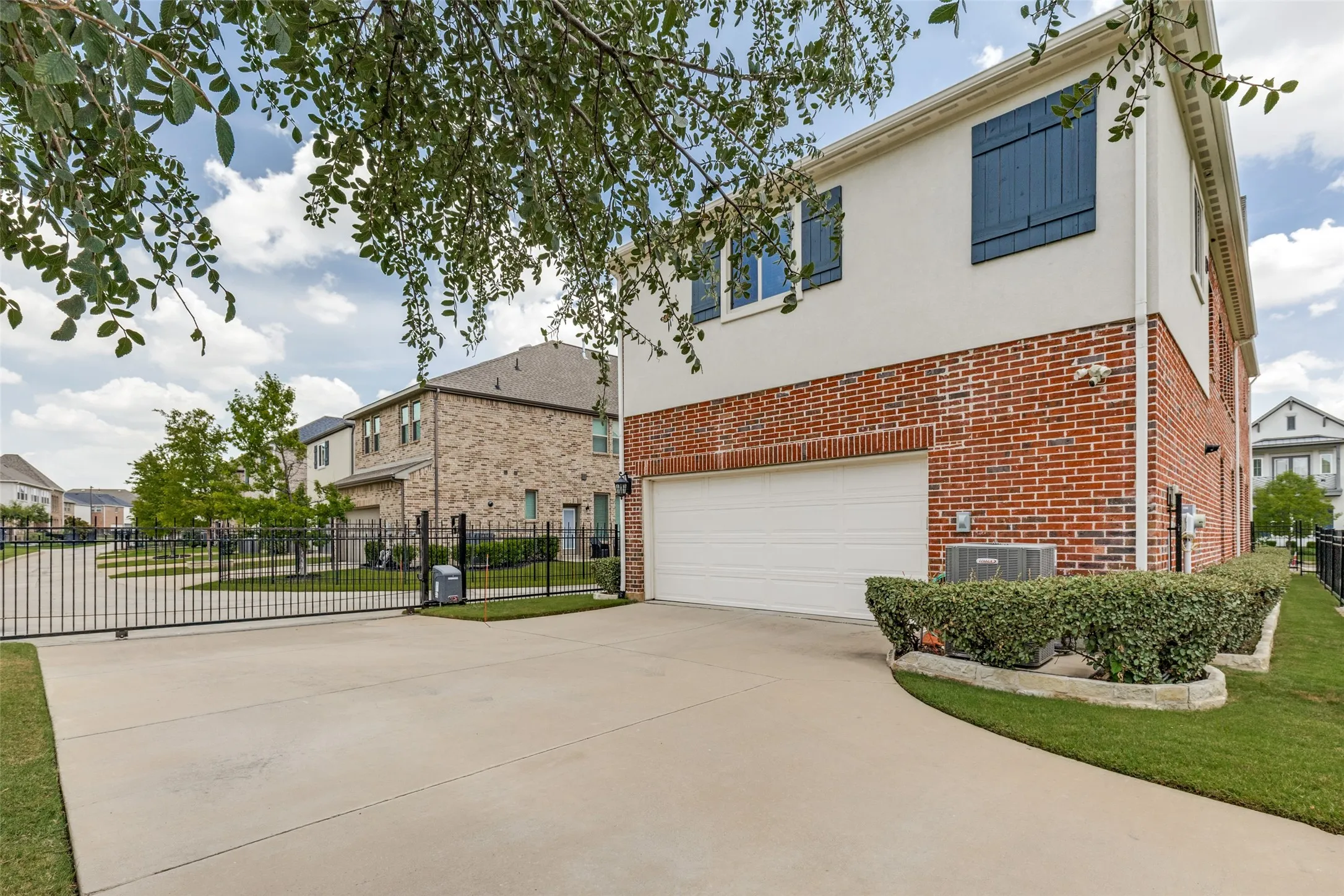 Back garage entry provides privacy