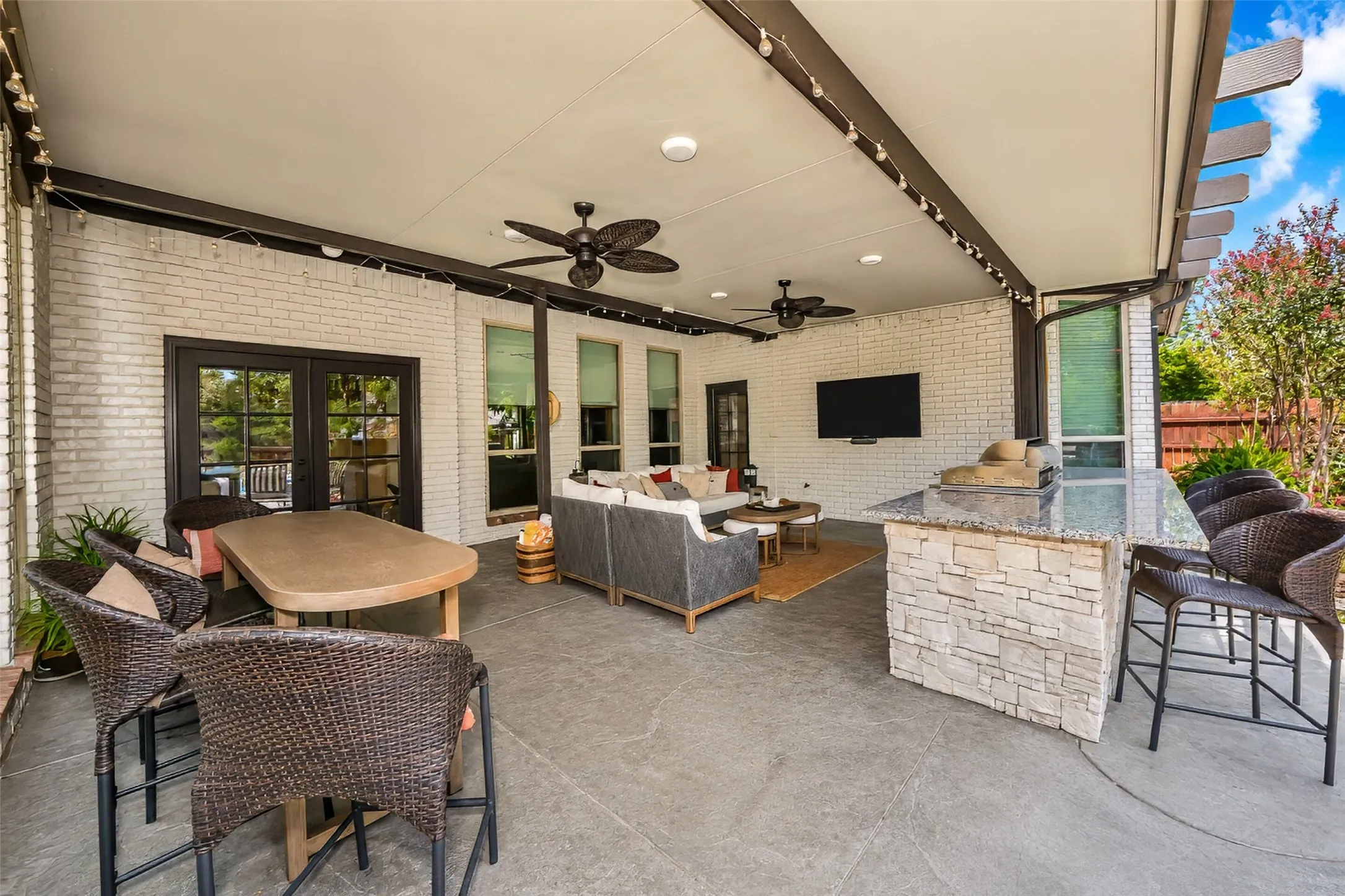 Another view of the covered patio.