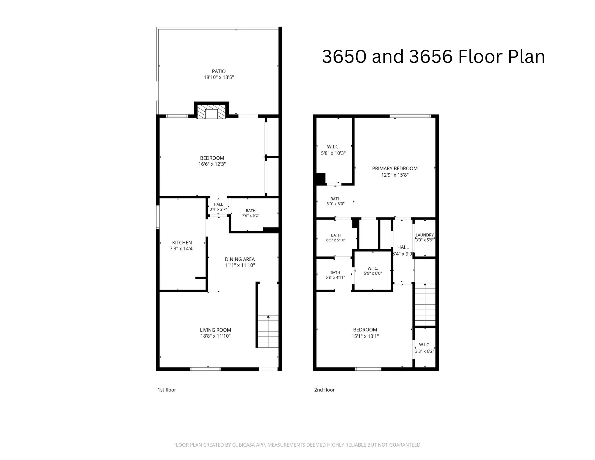 3650 and 3656 Floor Plan