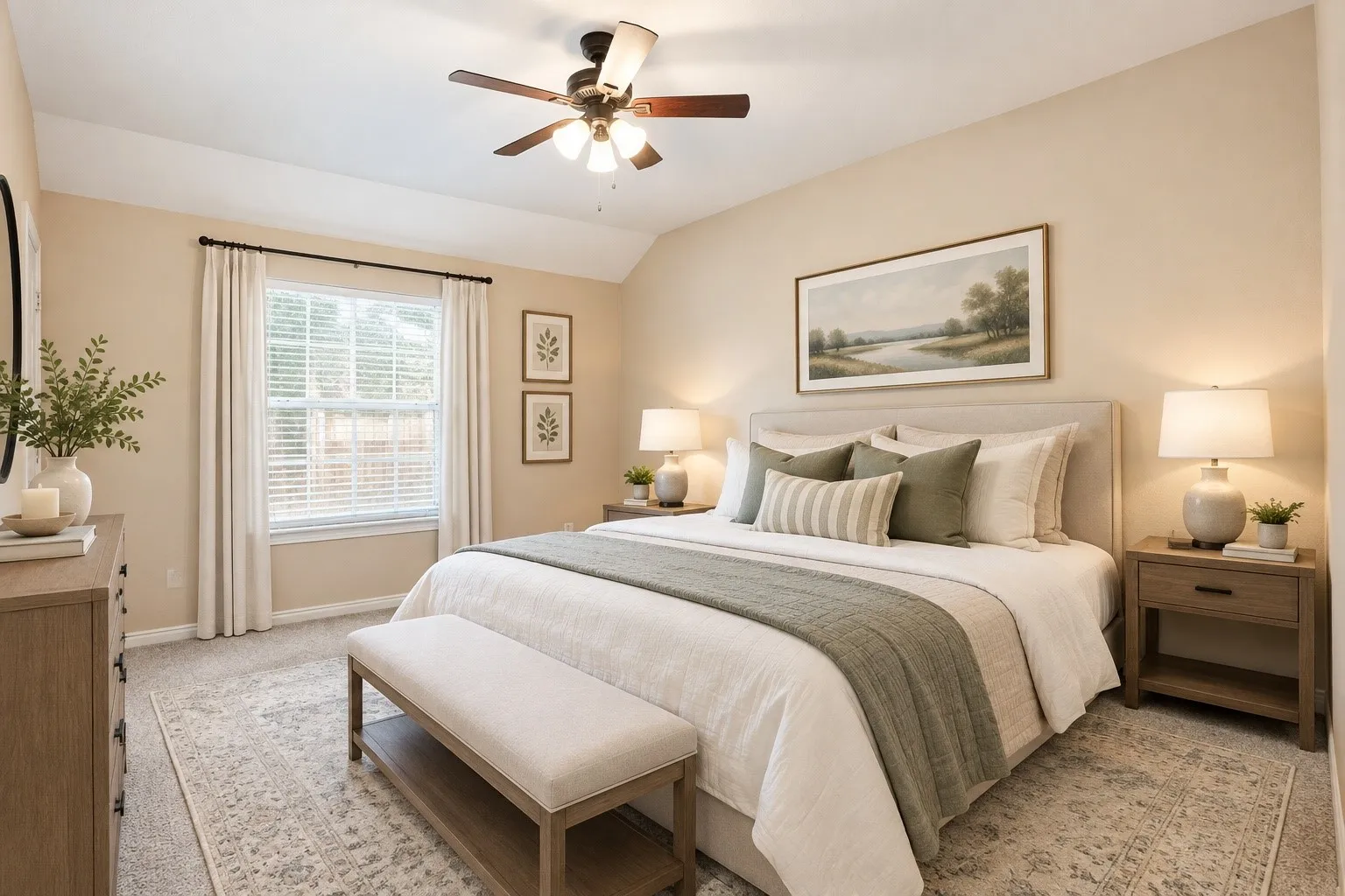 virtually staged secondary bedroom