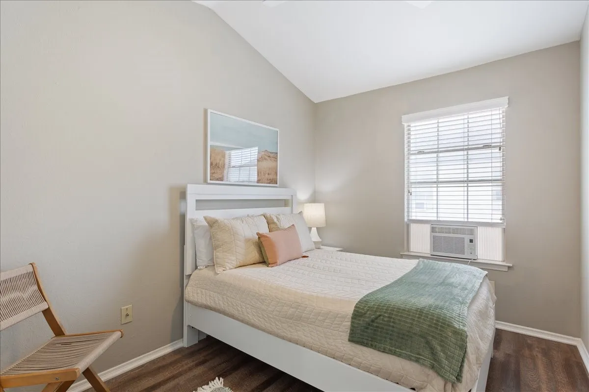 Comfortable secondary bedroom with ample closet space.
