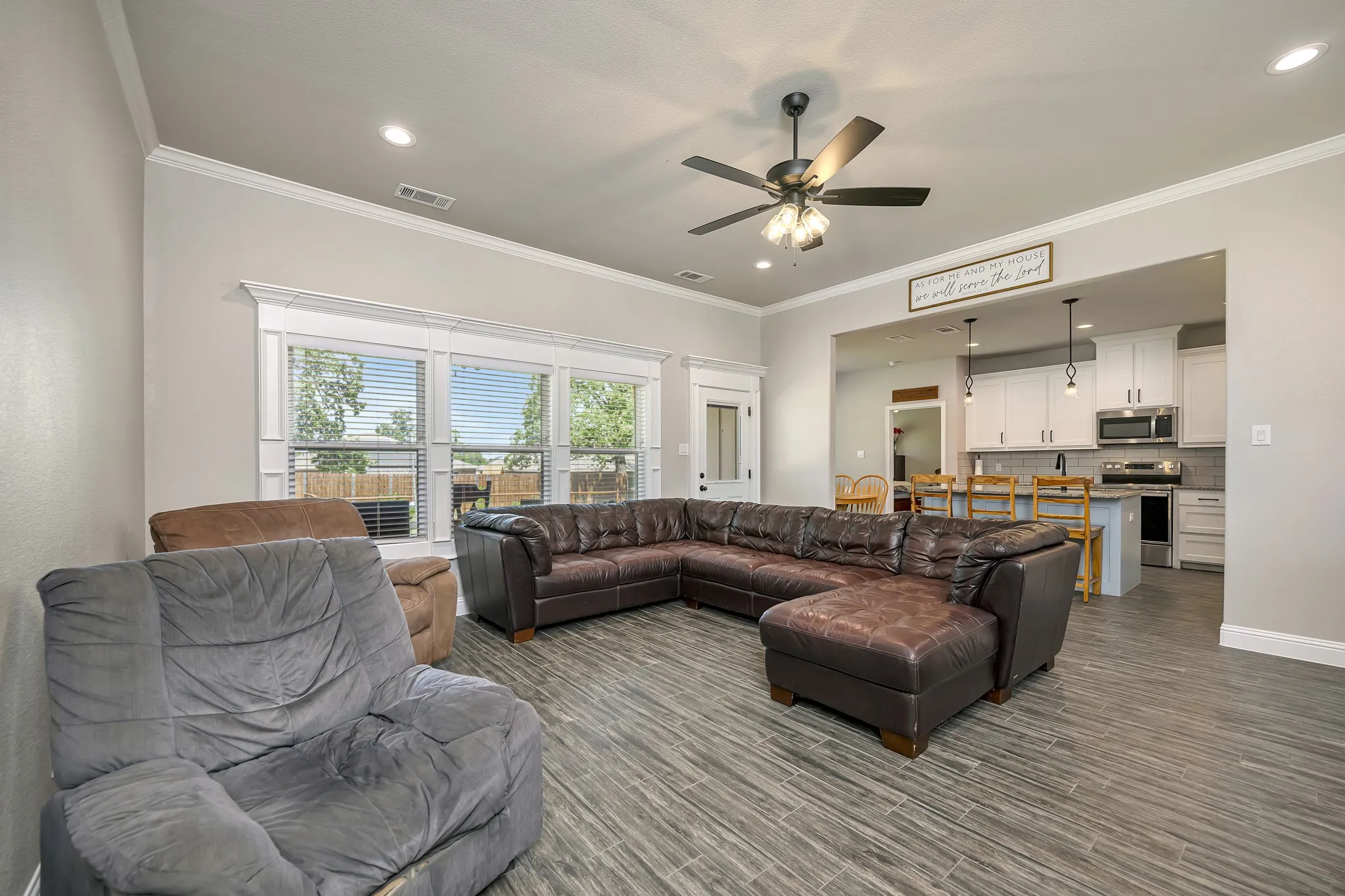 Wall of windows brings in so much natural light!