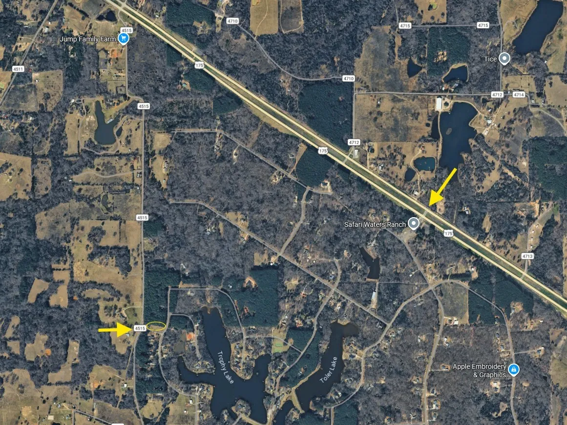 Aerial Map. Indicating the property's geographic location and surrounding features