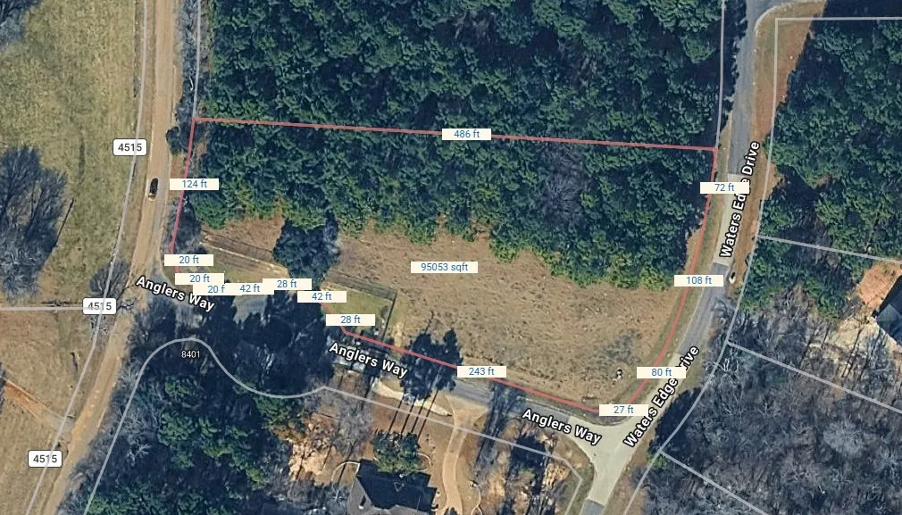 Property Survey. Illustrating the property's perimeter and dimensions along with adjacent thoroughfares
