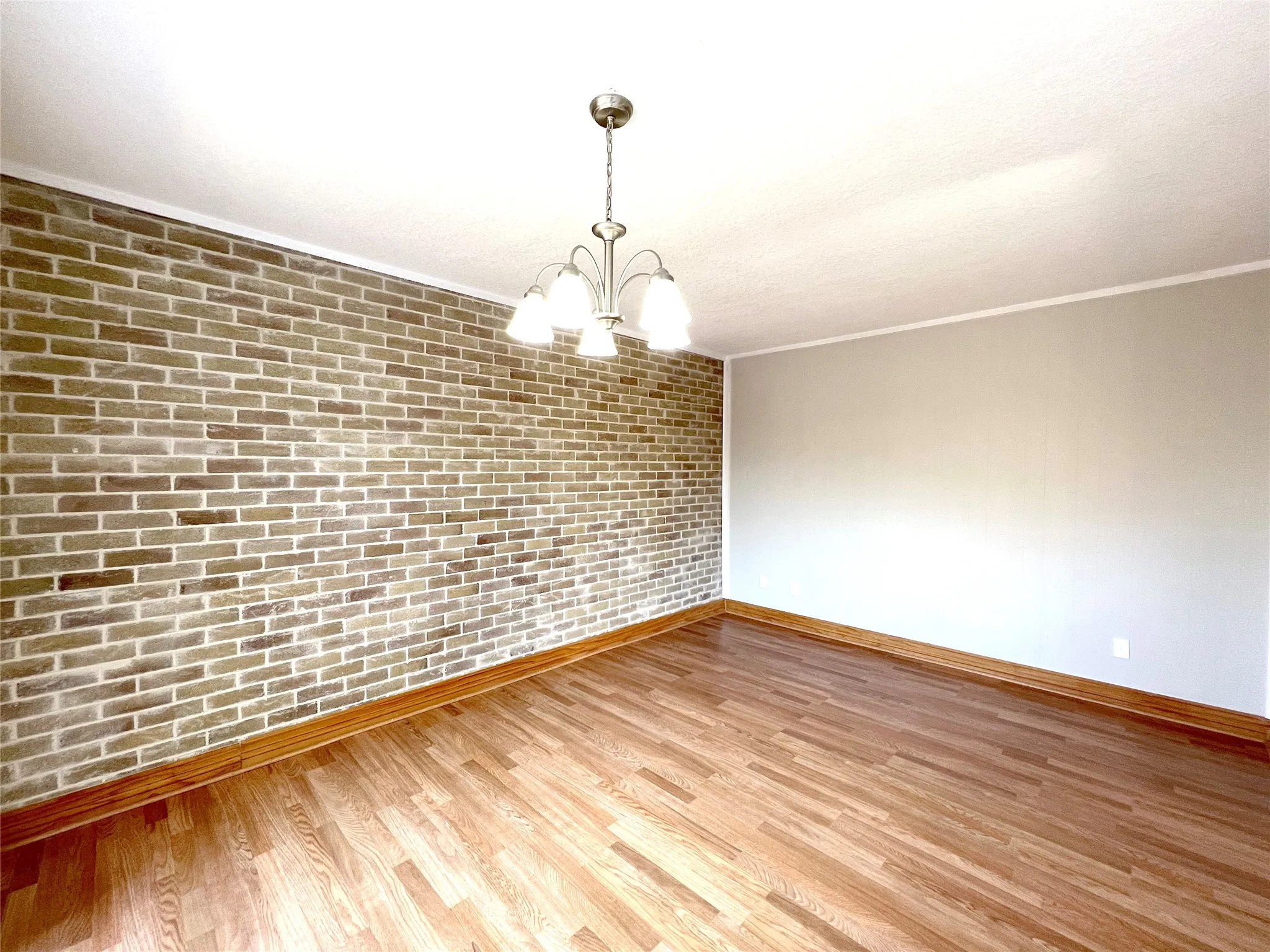 Brick accent wall