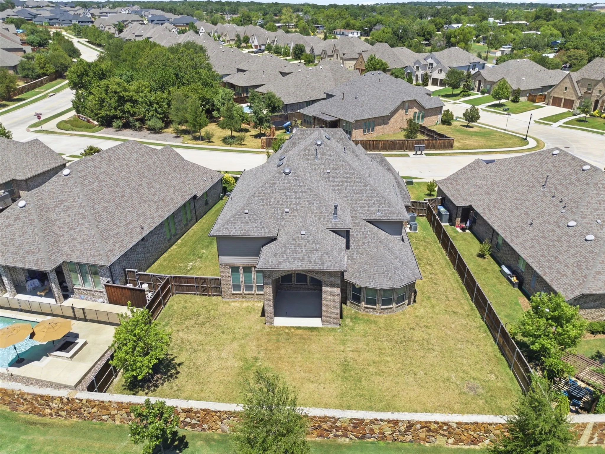 Large backyard