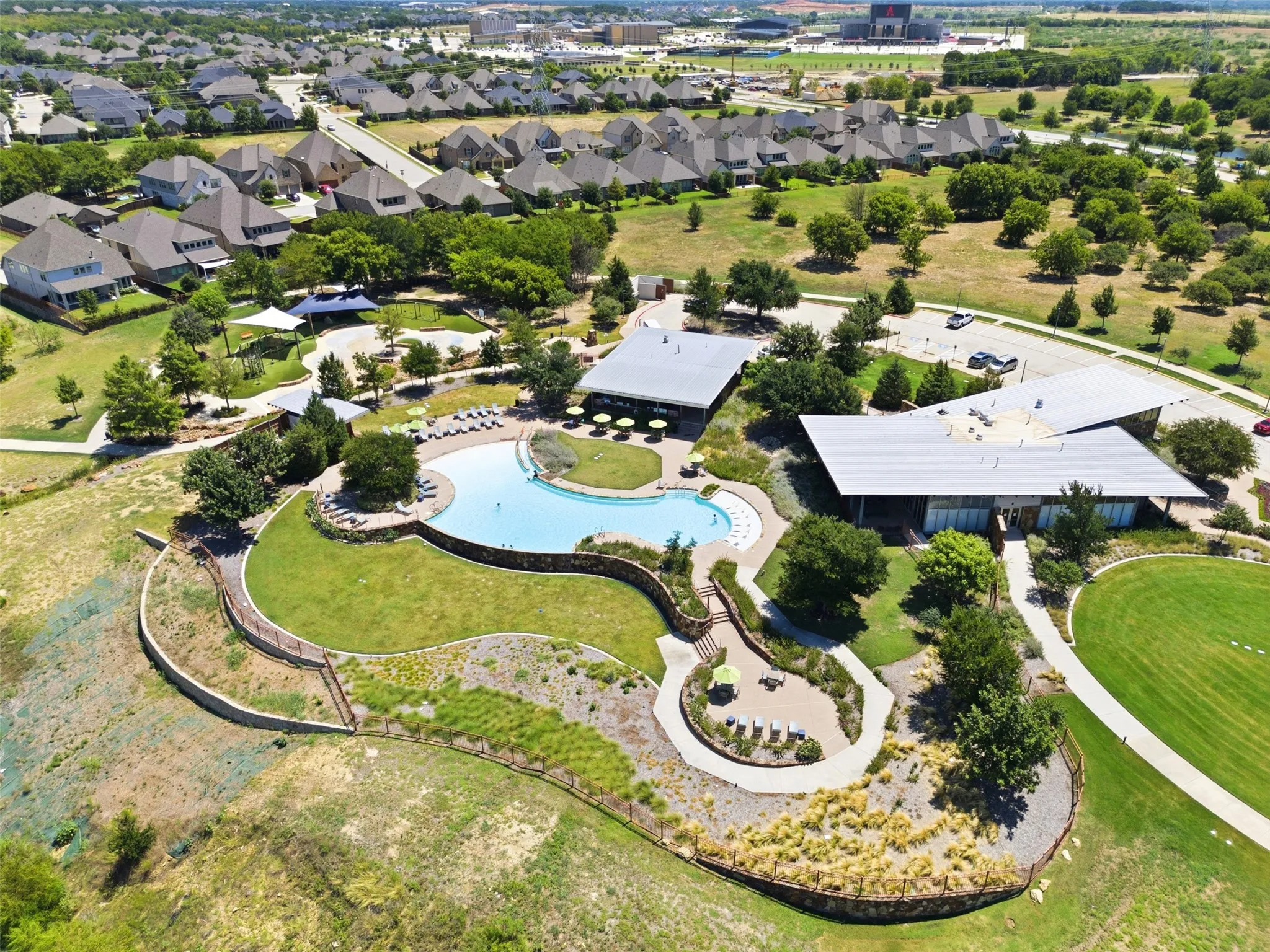 Community clubhouse and pool