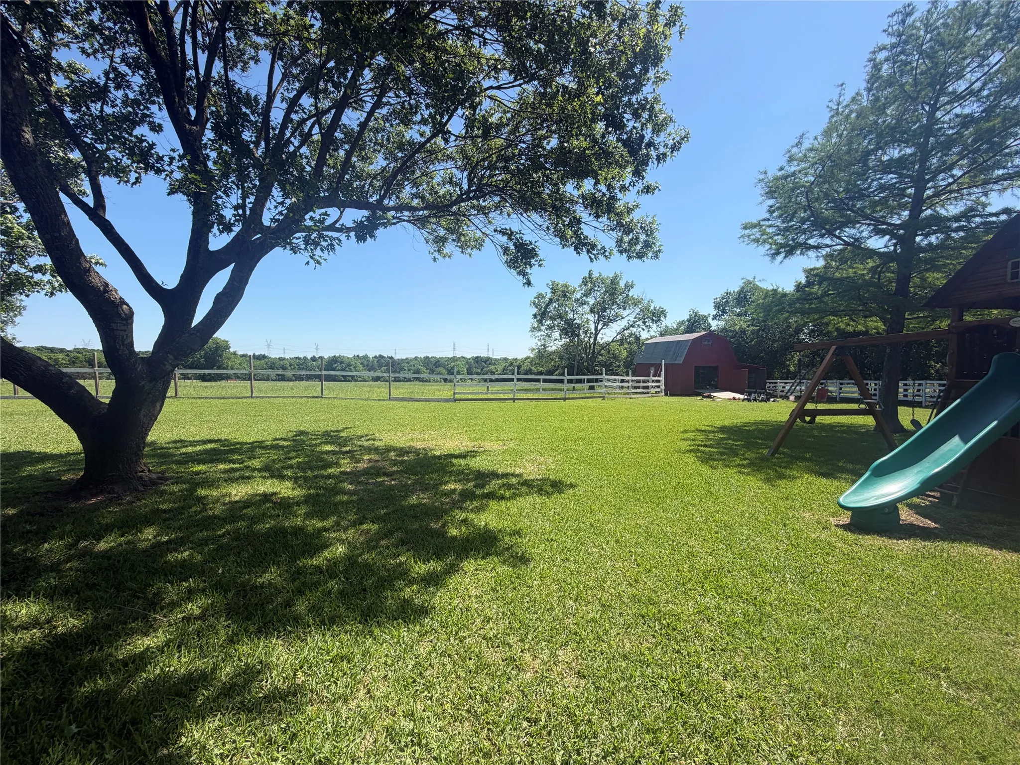 Lots of shade throughout the yard compliments of the mature trees.