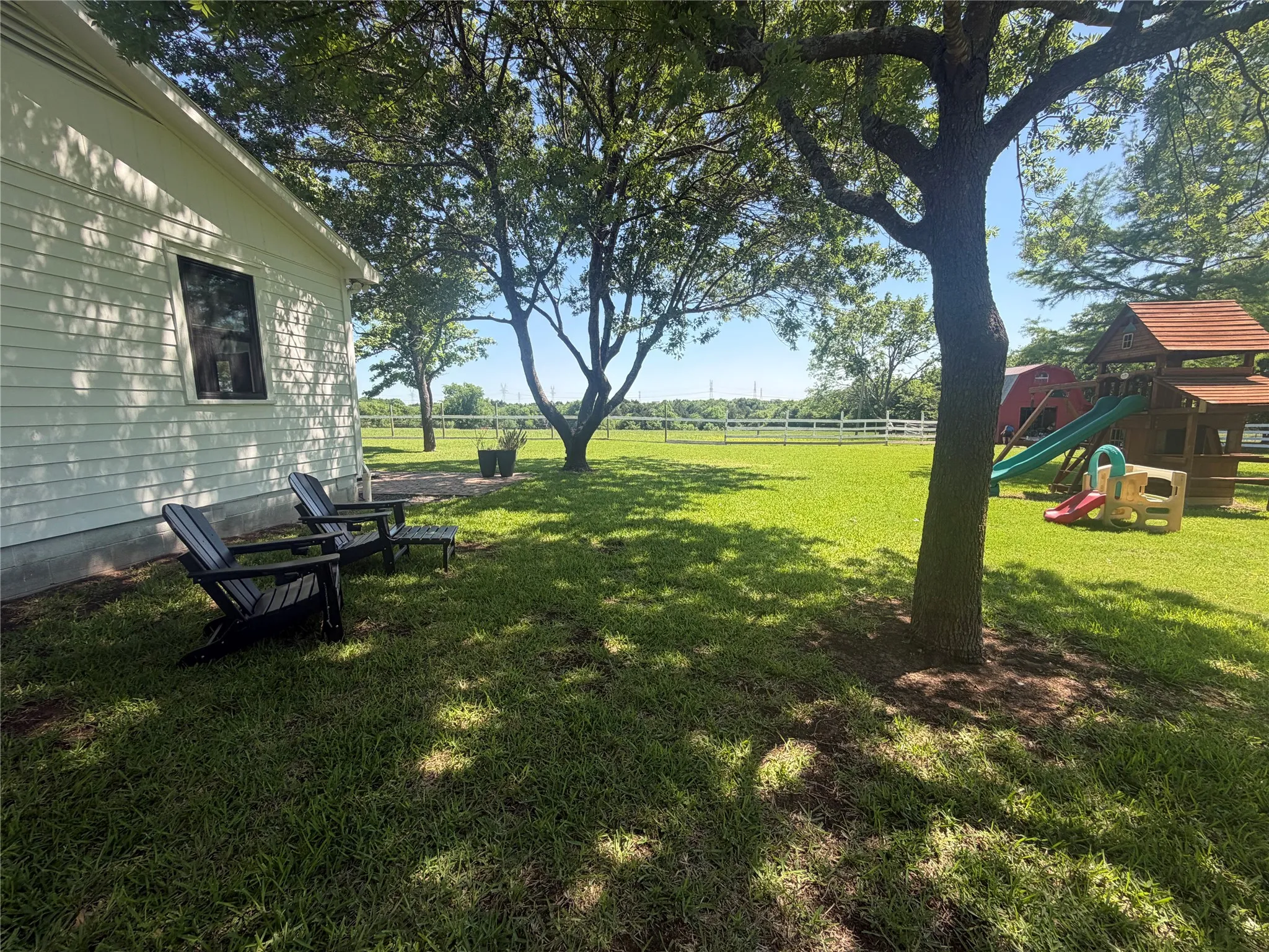 What a great shady spot to enjoy friends and family!