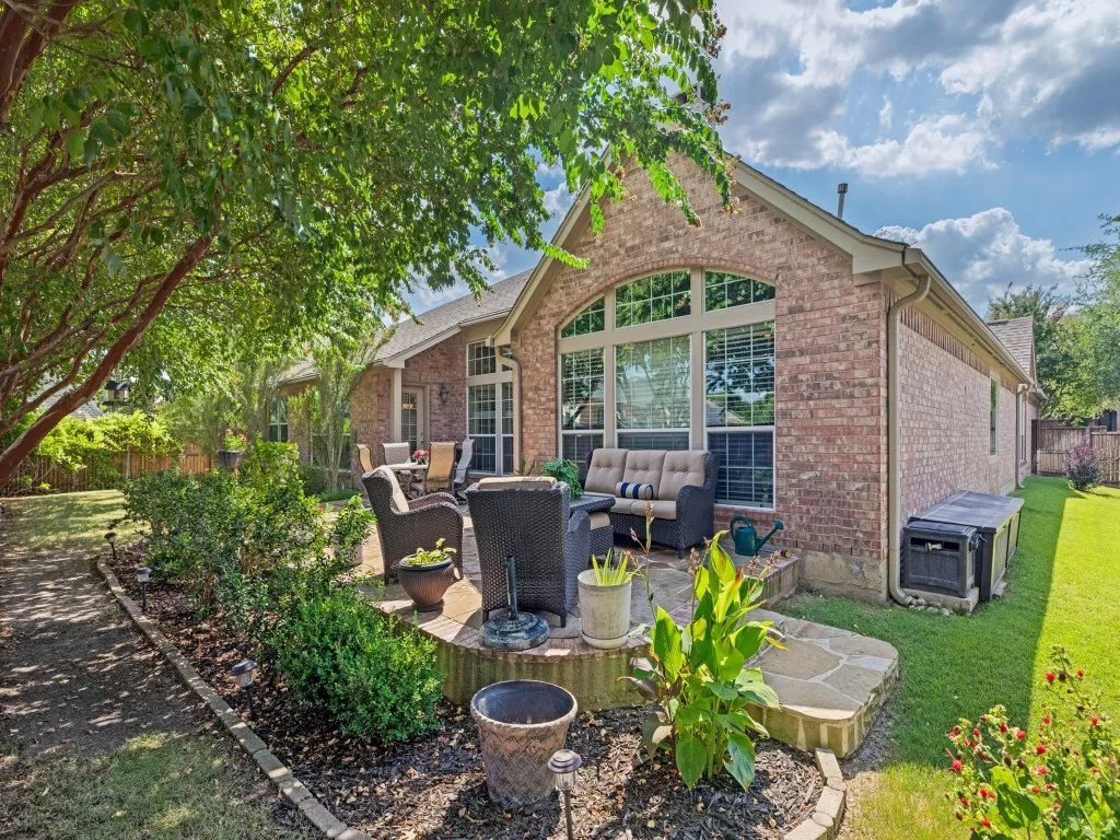 Brick exterior with arched window detailing