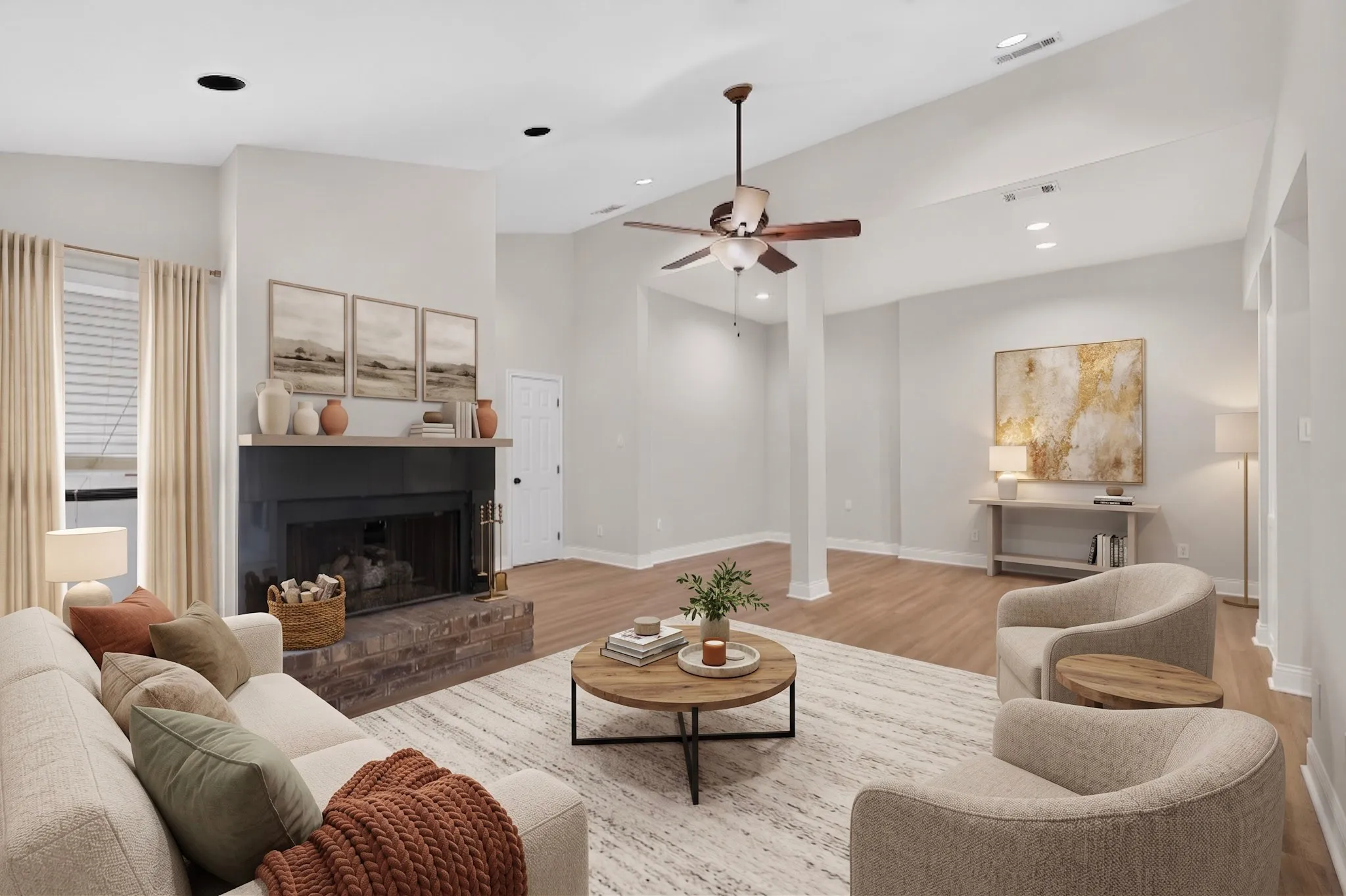 Staged living area
