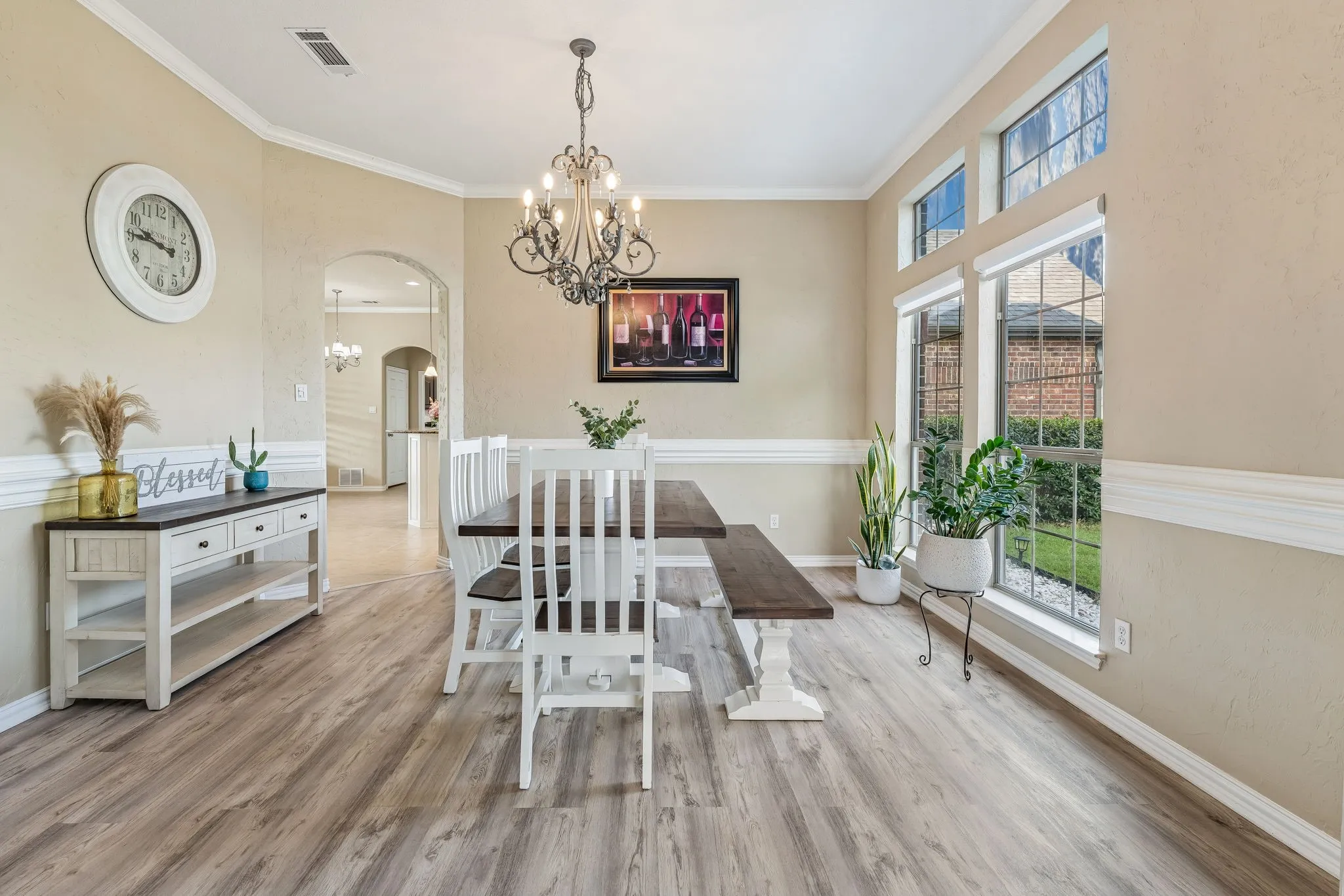Inviting formal dining room just off the entry with easy access to the kitchen.