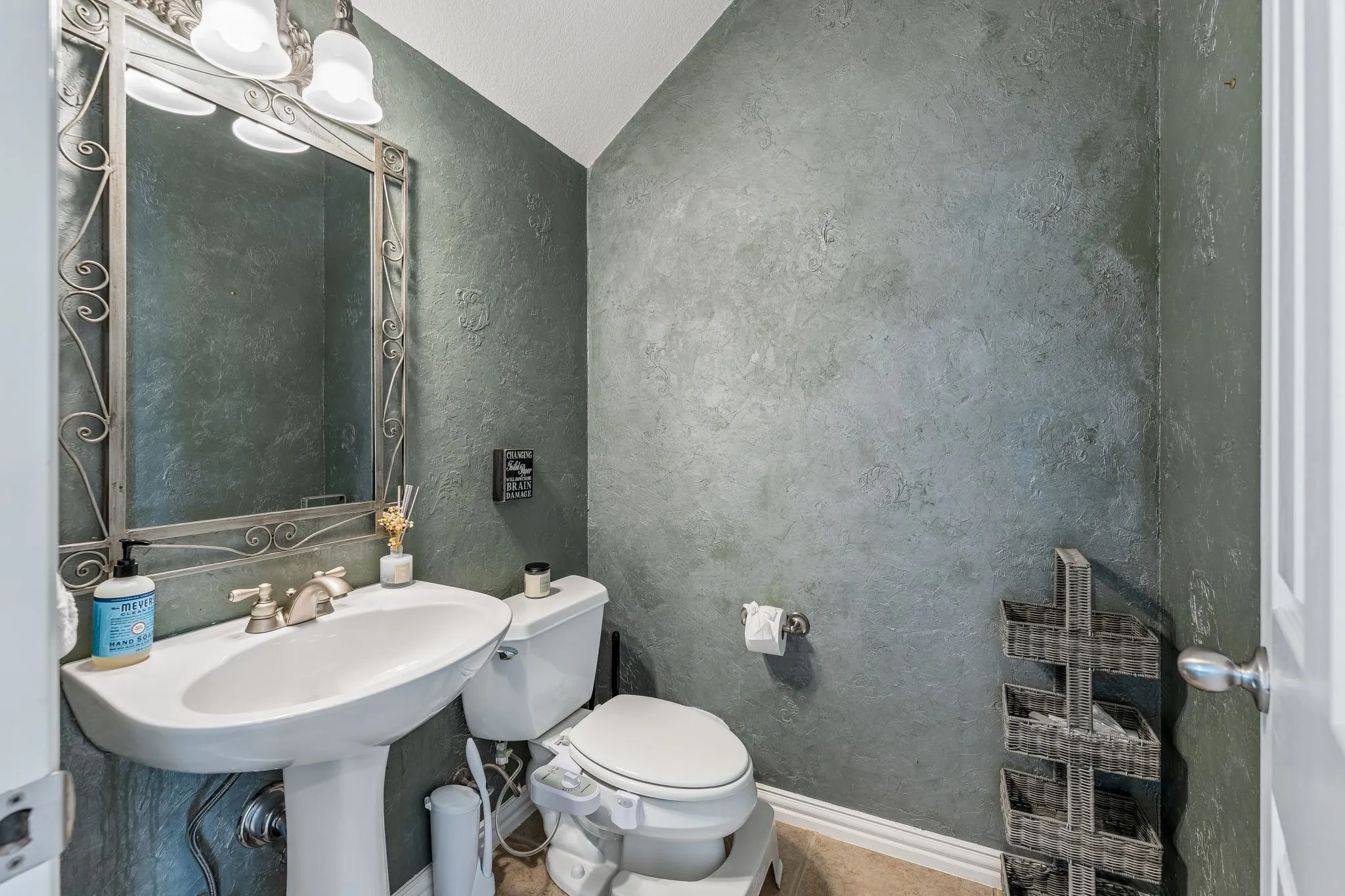 Half bath on first floor.