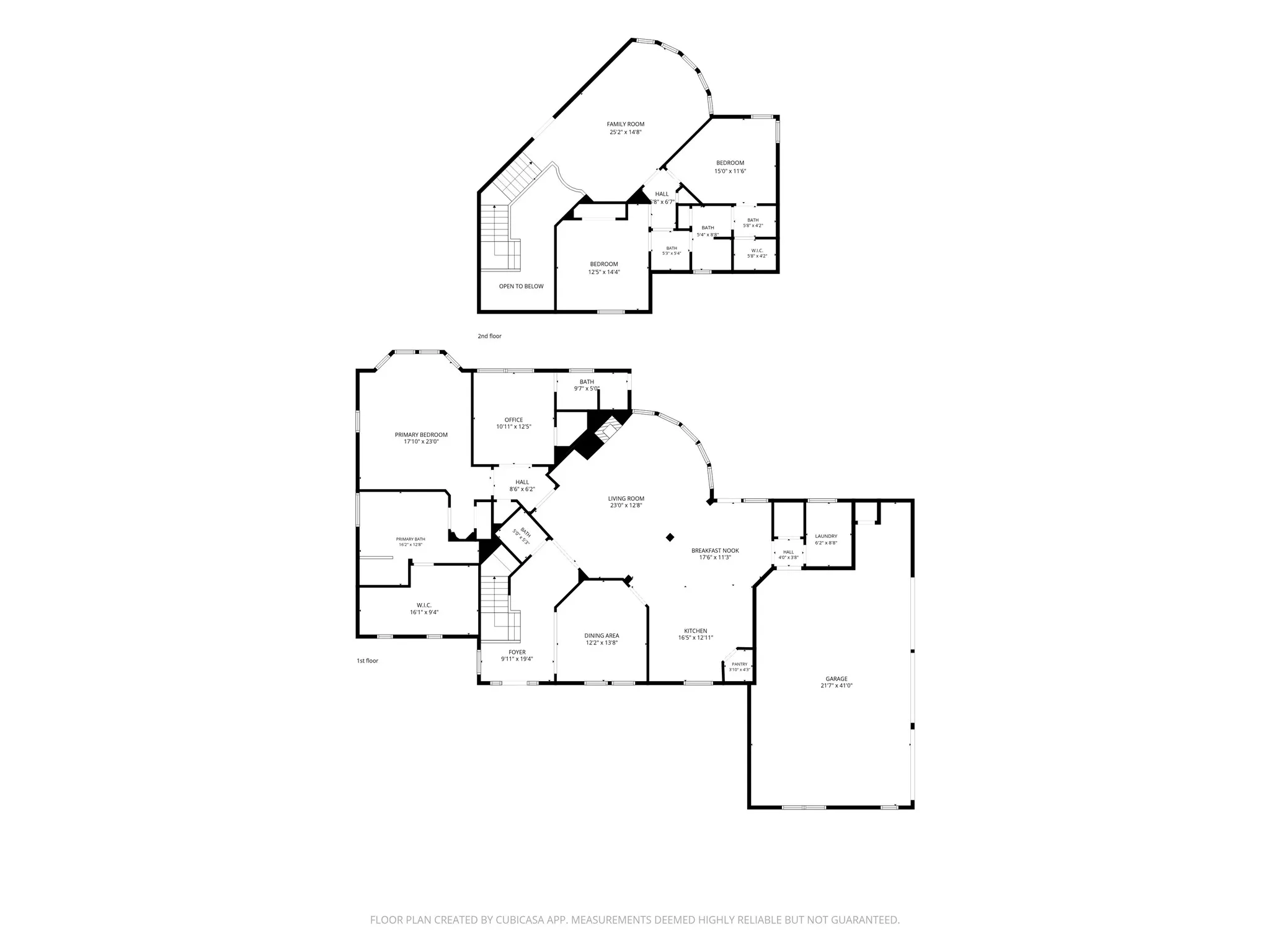 Floor plan of 1st and 2nd floor.