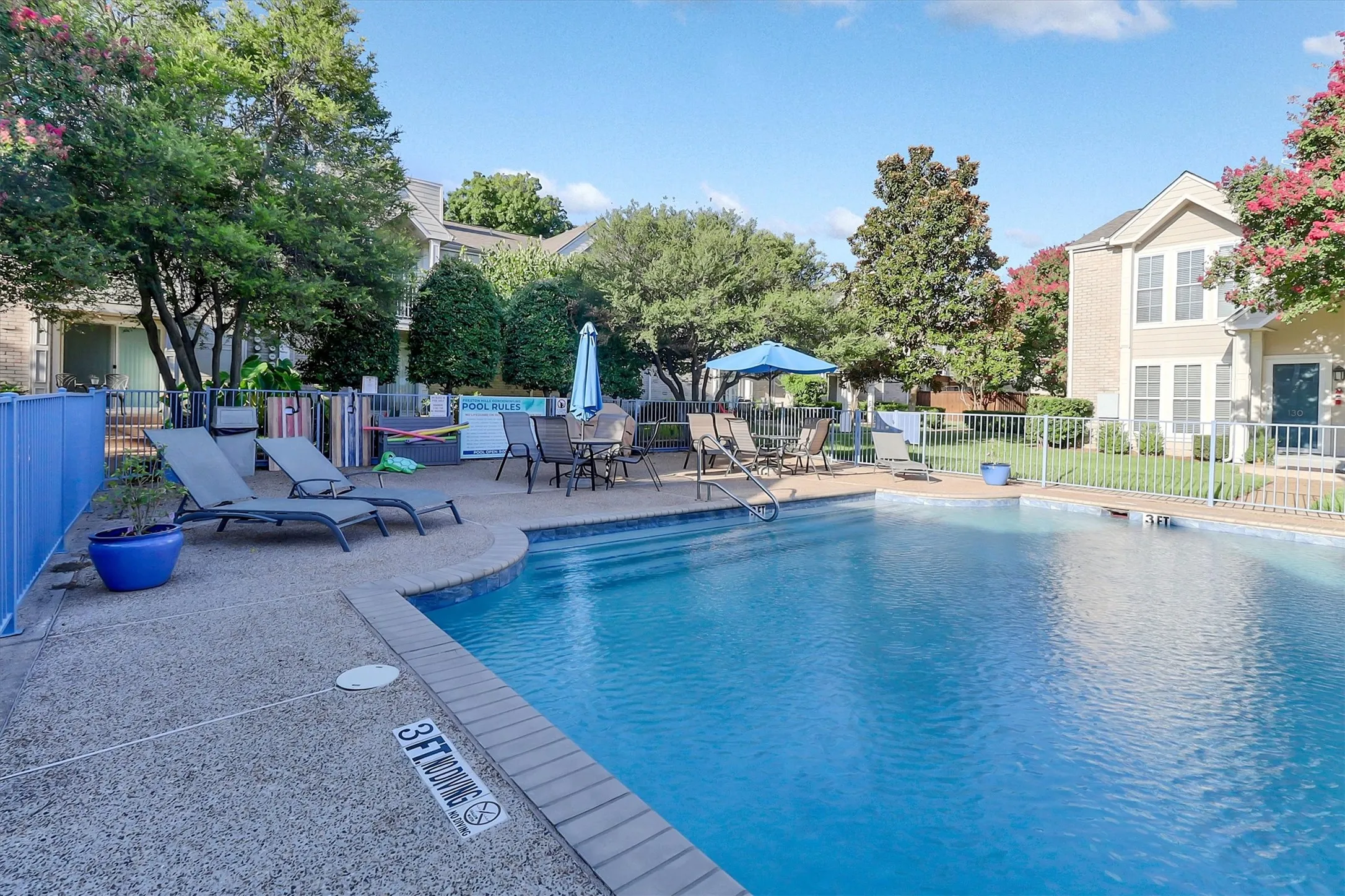 Community pool just steps away