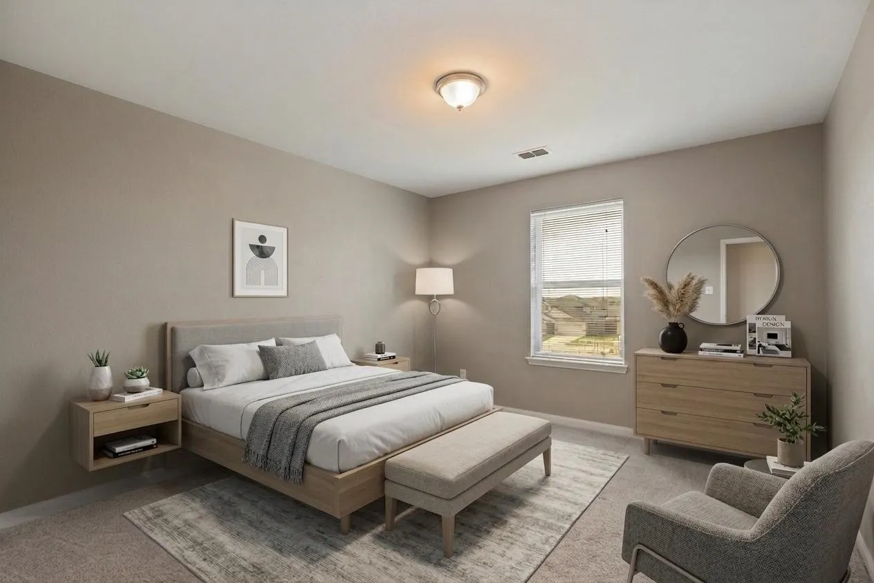 Large bedroom located on the second level with a walk in closet
