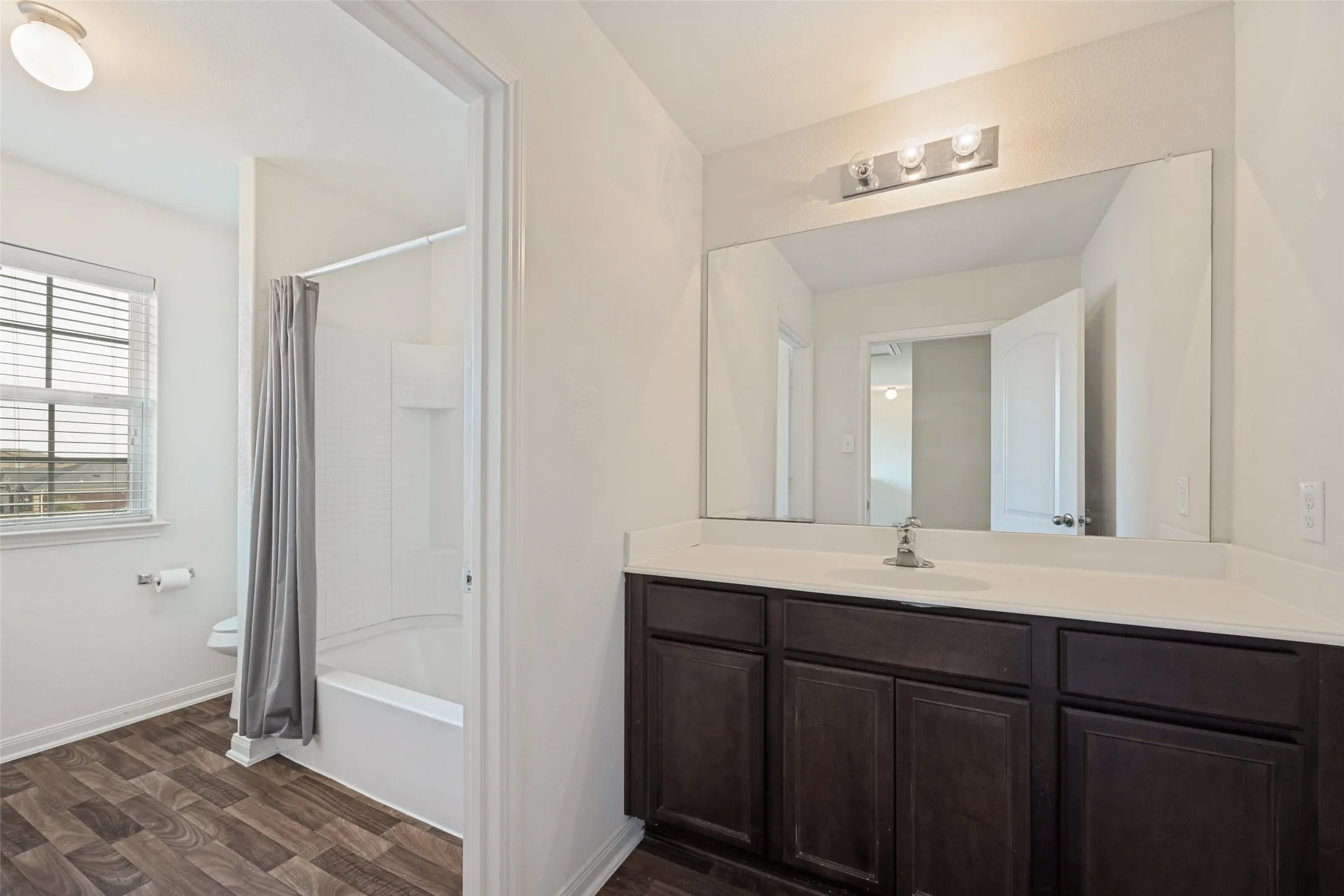 Spacious bathroom on the second level