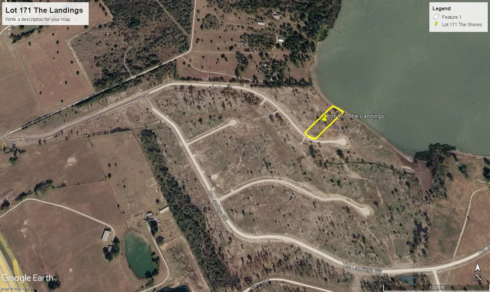 Aerial Map. Illustrating the location of Lot 171 within The Landings development