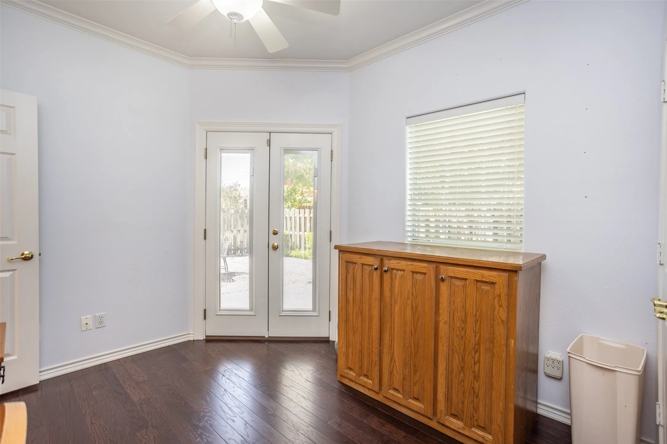 Guest bedroom with walkout patio