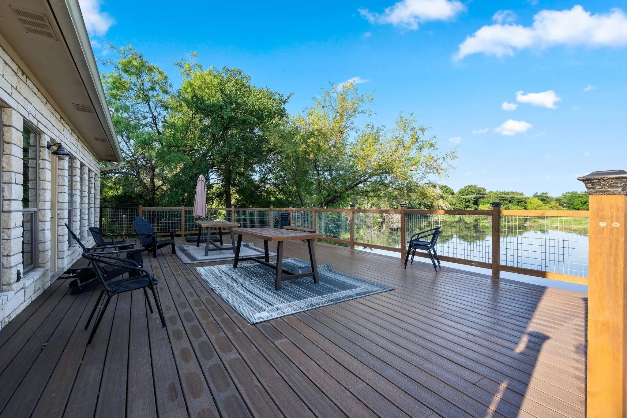 Community Club House Deck overlooking pond/water view