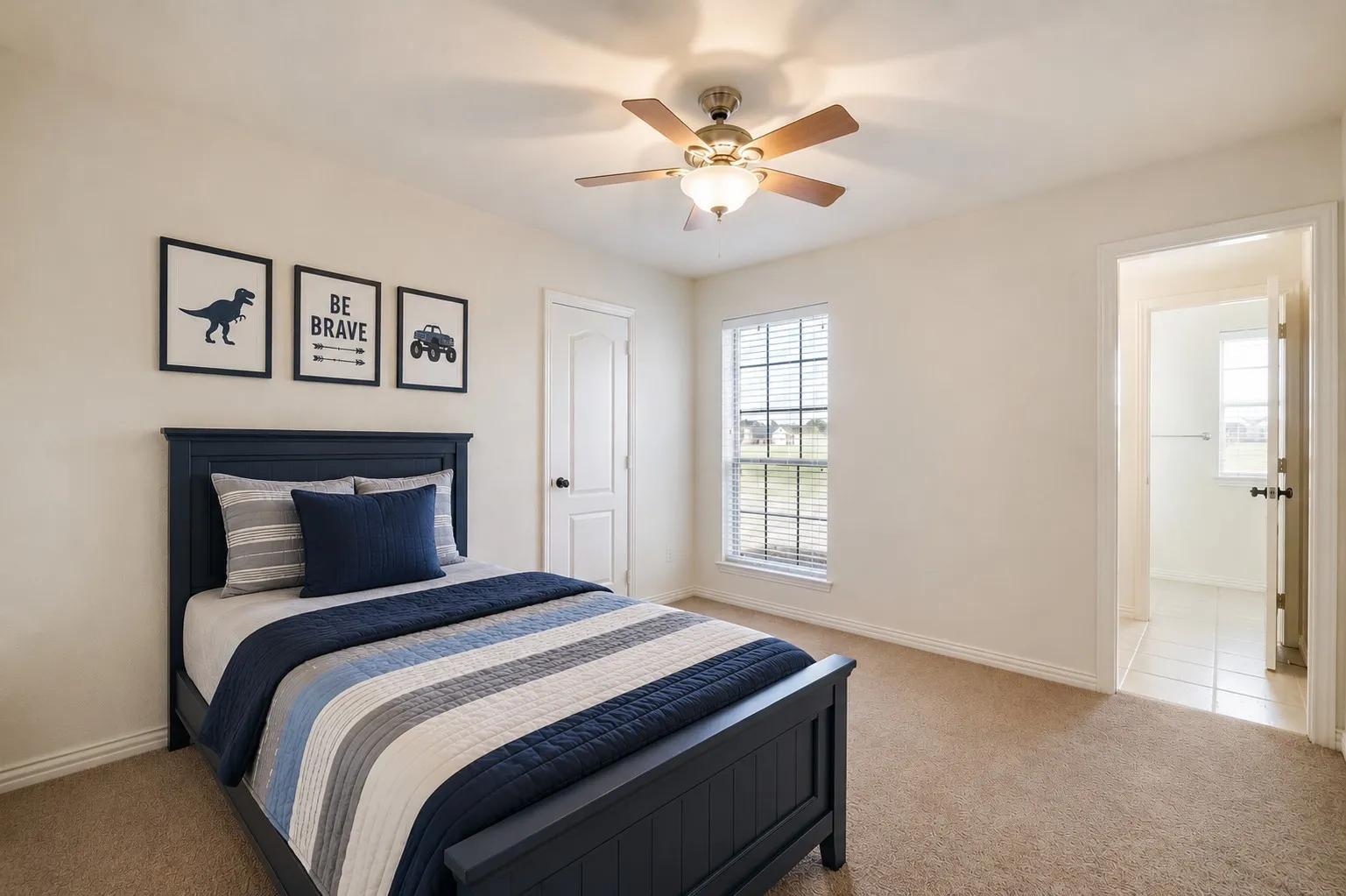 Bedroom 3 staged